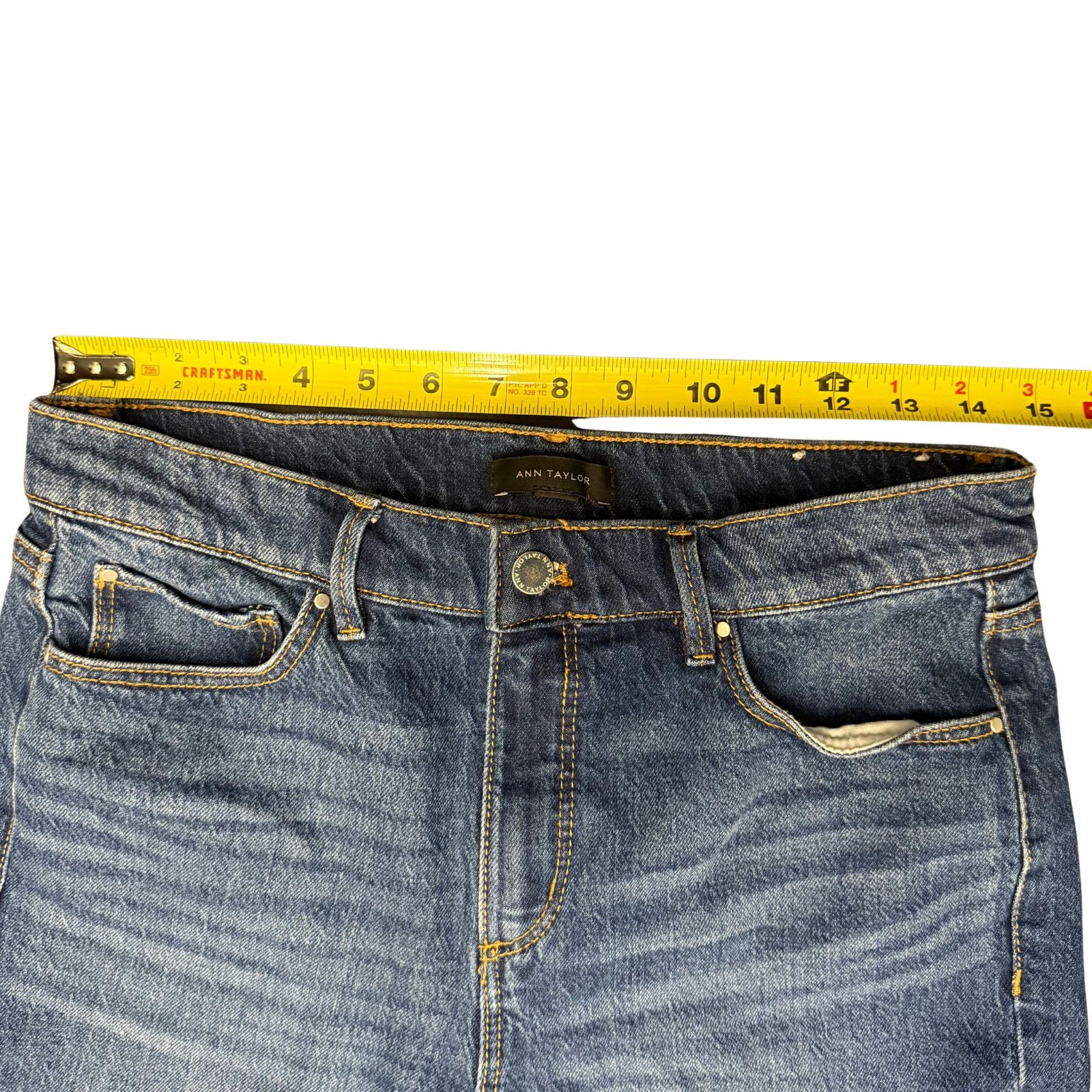 Ann Taylor Ann Taylor The Straight Mid Rise Jeans WIth Raw Hems | 2 Size 26" / US 2 / IT 38 - 5 Thumbnail