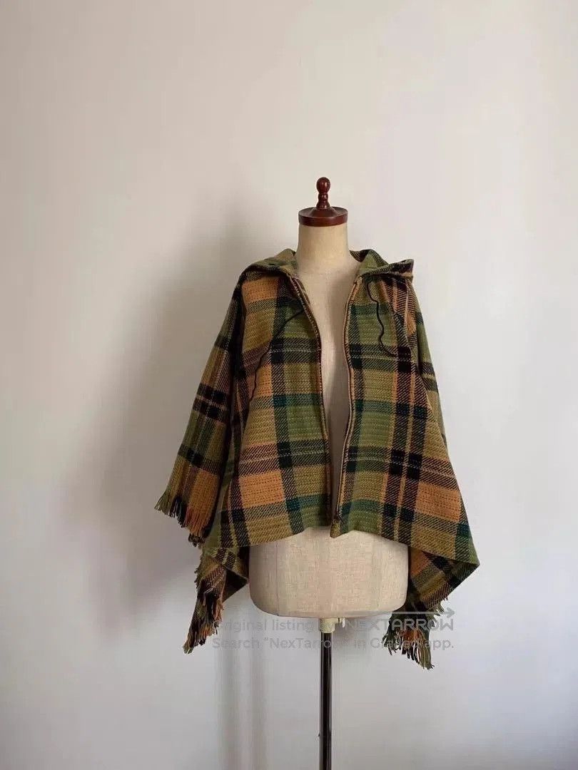 Kapital Kapital Check Hooded Cape Coat . Size US S / EU 44-46 / 1 - 3 Thumbnail