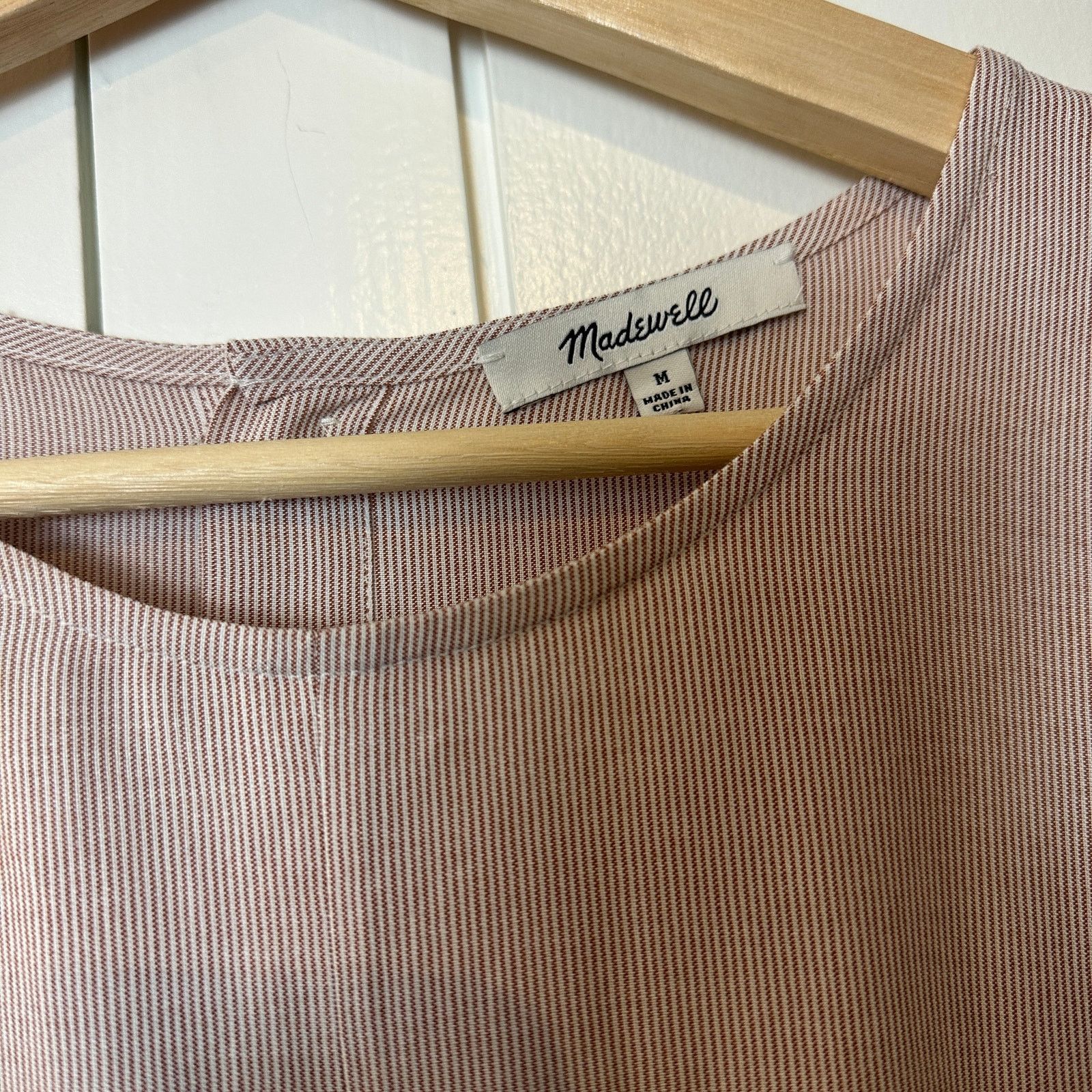 Madewell Madewell Button Back Tie Front Stripe Top Shirt M Size M / US 6-8 / IT 42-44 - 6 Thumbnail