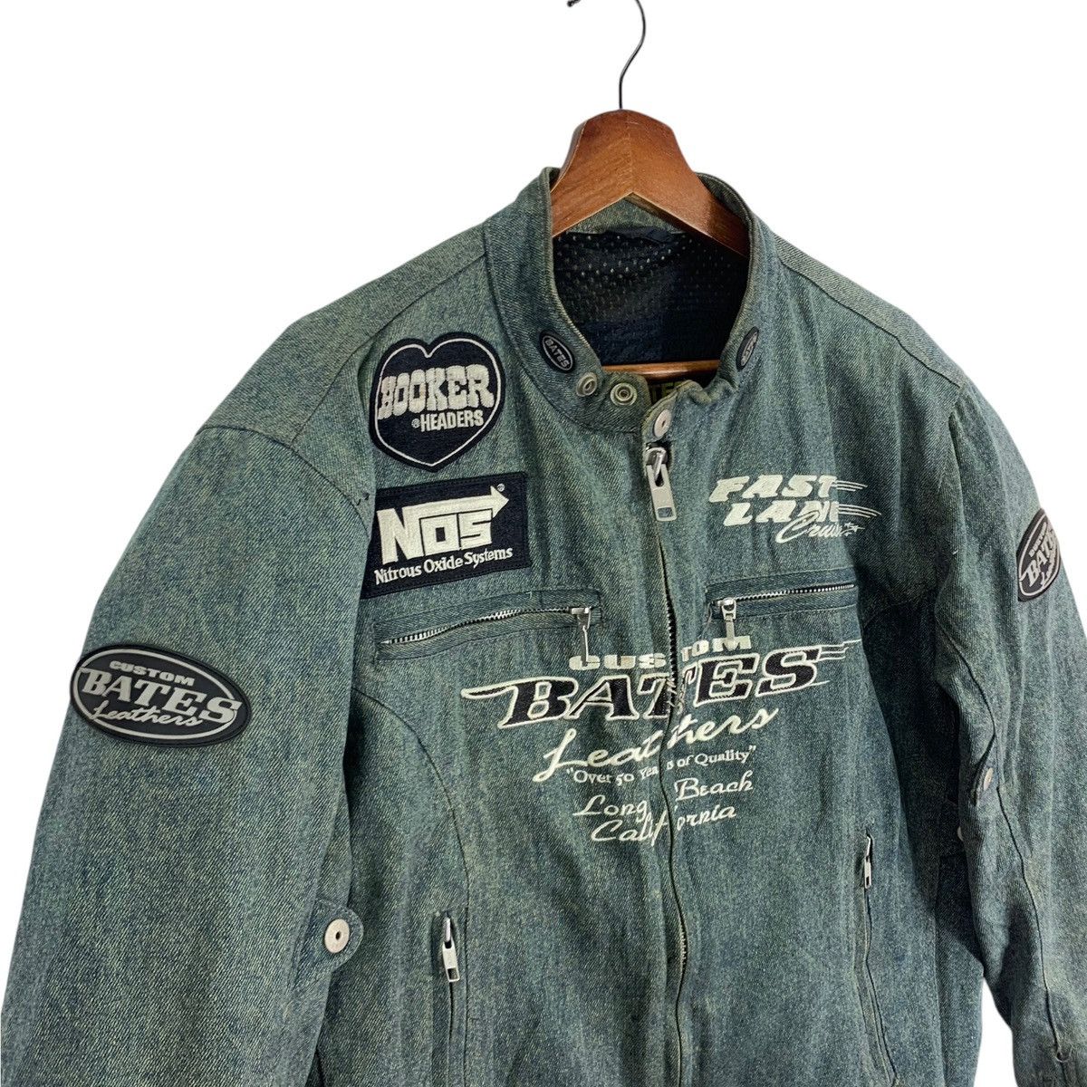 Vintage VINTAGE COSTUM BATES LEATHER PADDING BIKERS JACKET Size US L / EU 52-54 / 3 - 5 Thumbnail