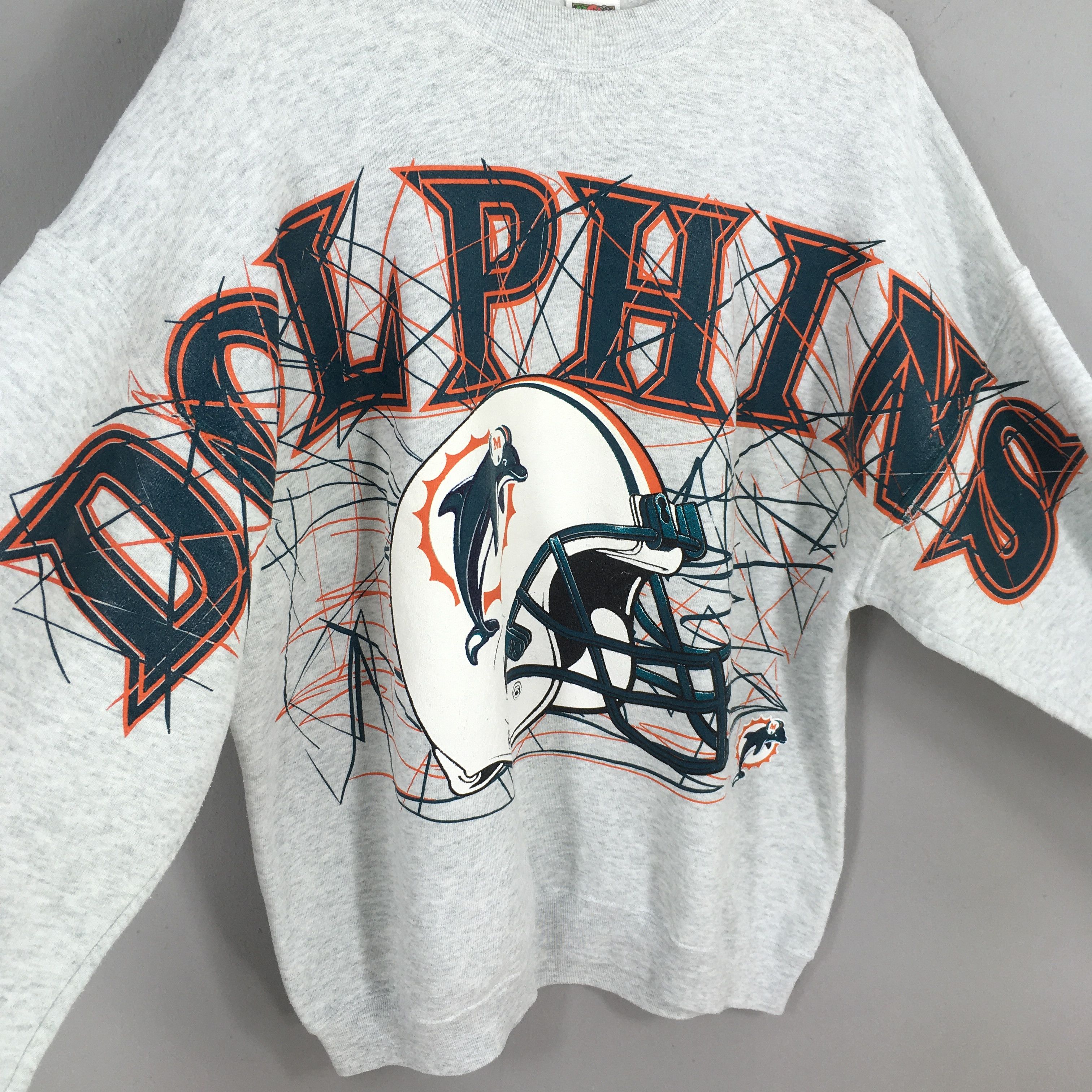 NFL Vintage Miami Dolphins NFL Gray Sweatshirt XLarge Size US XL / EU 56 / 4 - 7 Thumbnail