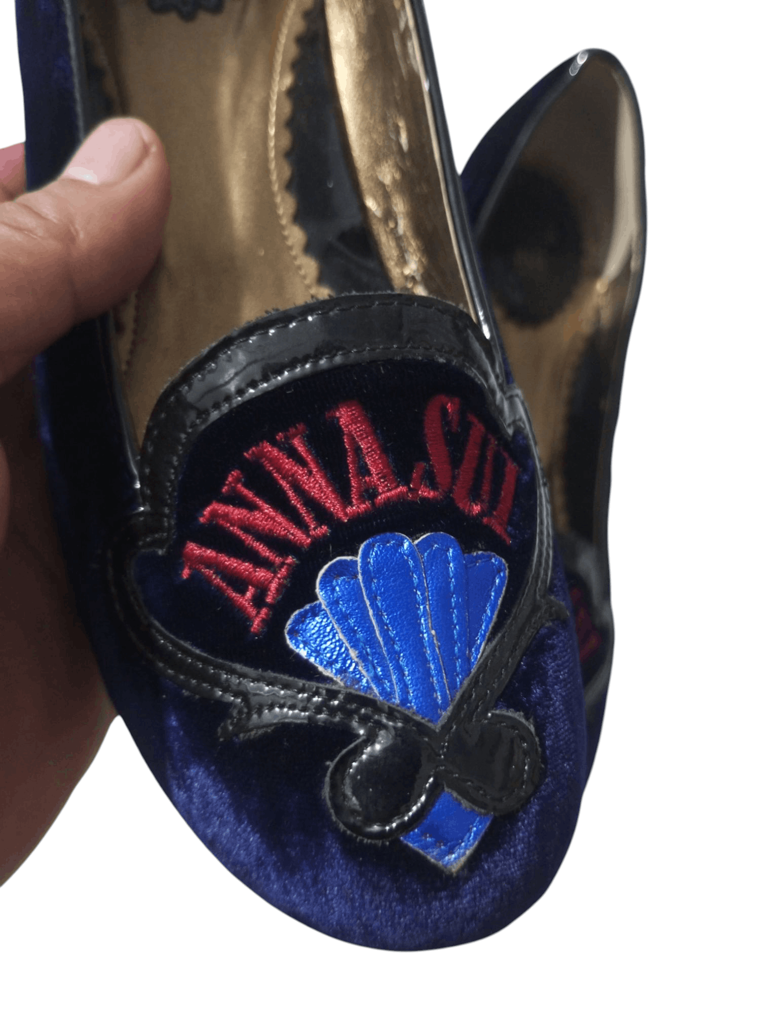 Anna Sui Vintage anna Sui velvet embroidery shoes Size US 7 / IT 37 - 5 Thumbnail
