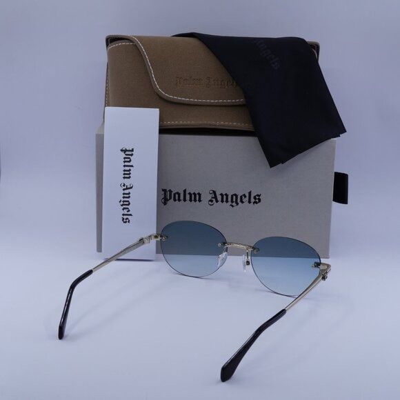 Palm Angels Palm Angels PERI10H CRYSTAL 7644 Sunglasses Gold Oval Frame Size ONE SIZE - 10 Thumbnail
