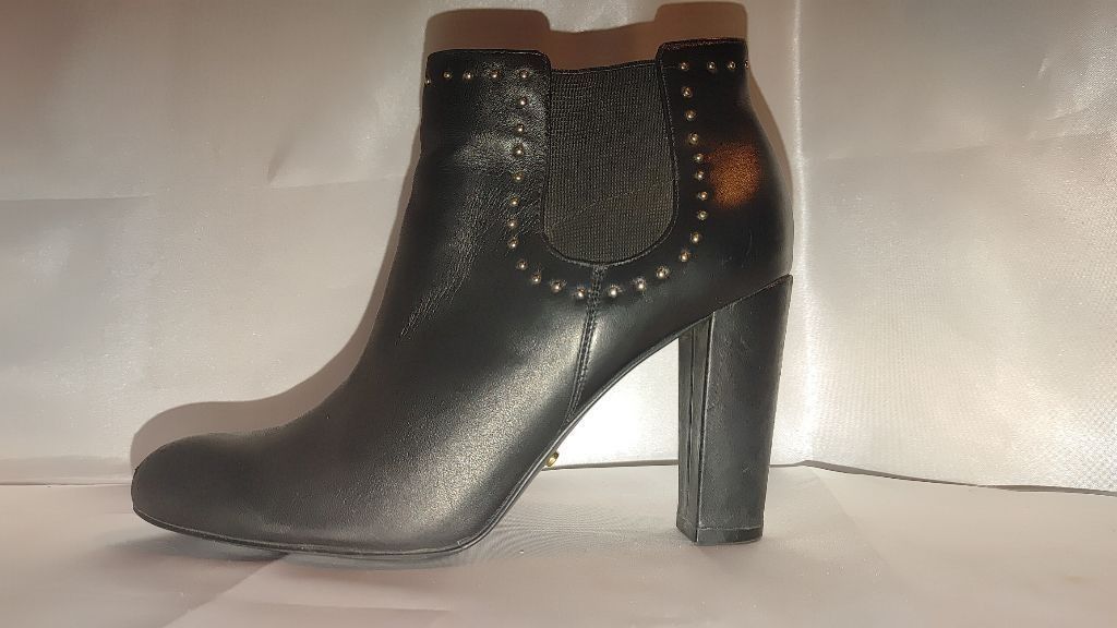 JOSEF SEIBAL Lauren Ralph Lauren Vivanne Leather Ankle Booties Size 6.5B Size US 6.5 / IT 36.5 - 2 Thumbnail