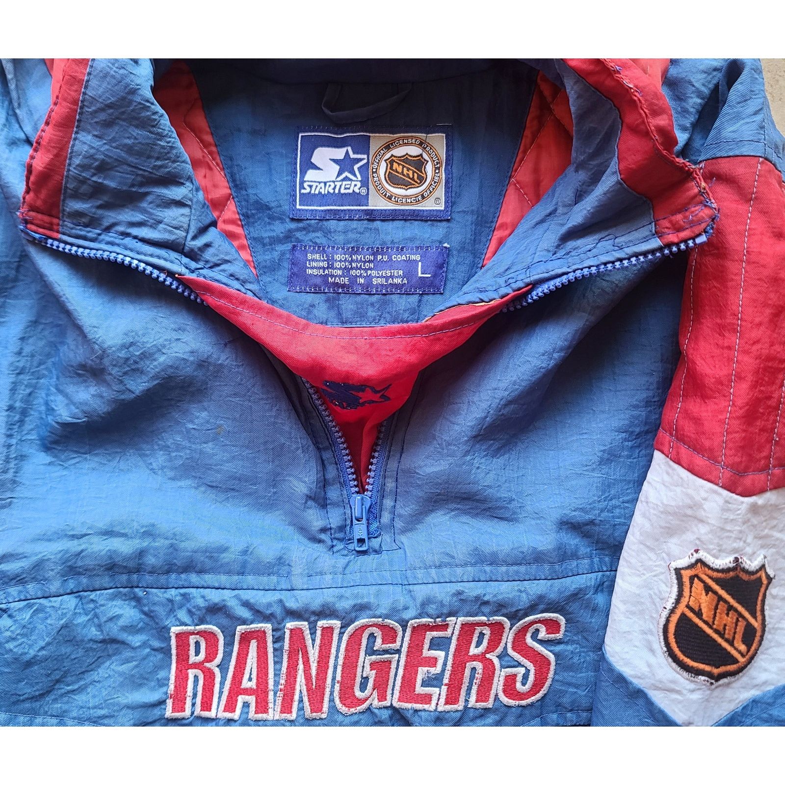 NHL × Starter NY Rangers 90s STARTER puffer Pullover 1/2 yth L NHL vintage Size US XS / EU 42 / 0 - 5 Thumbnail