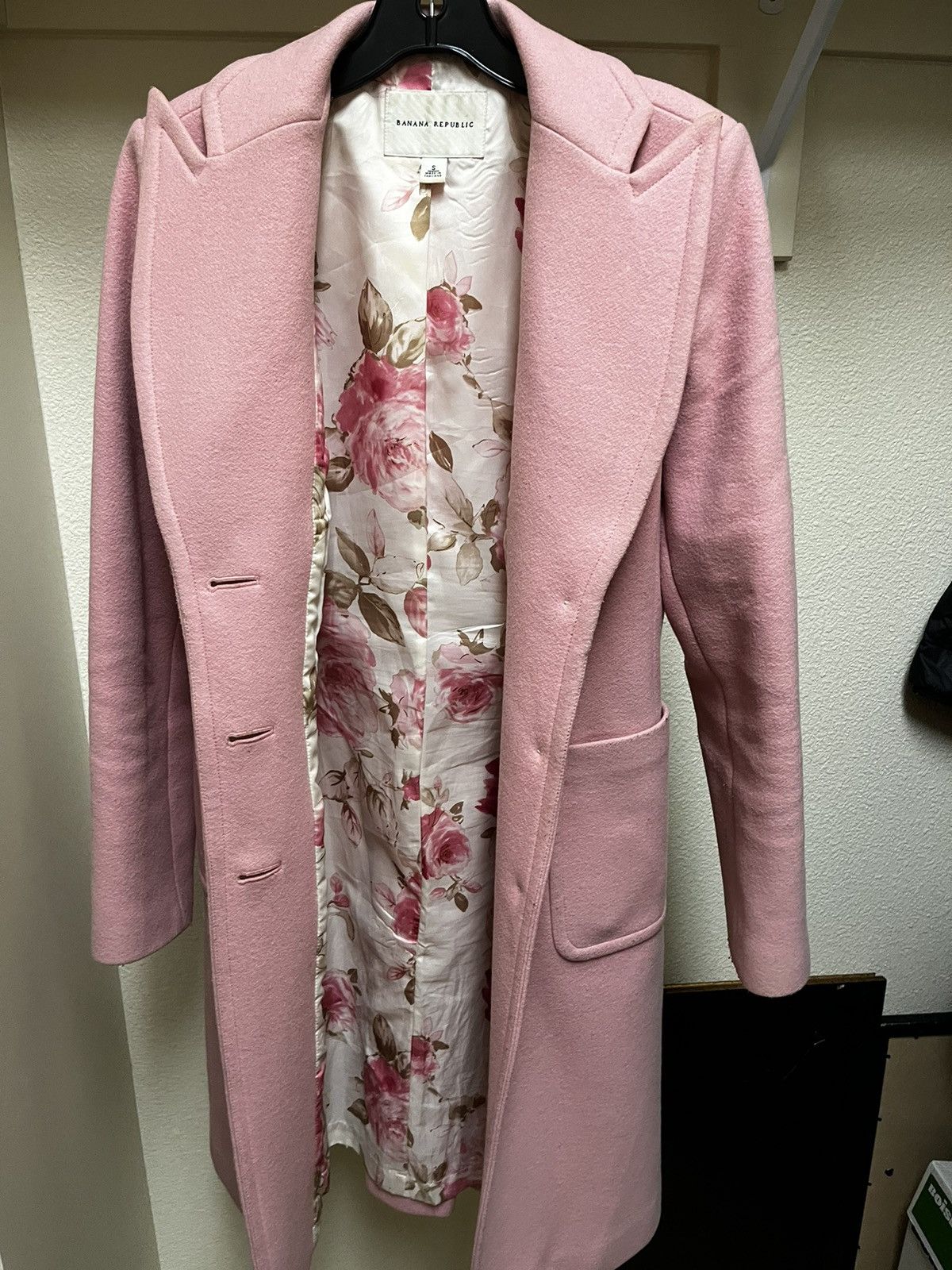 Banana republic pink coat best sale