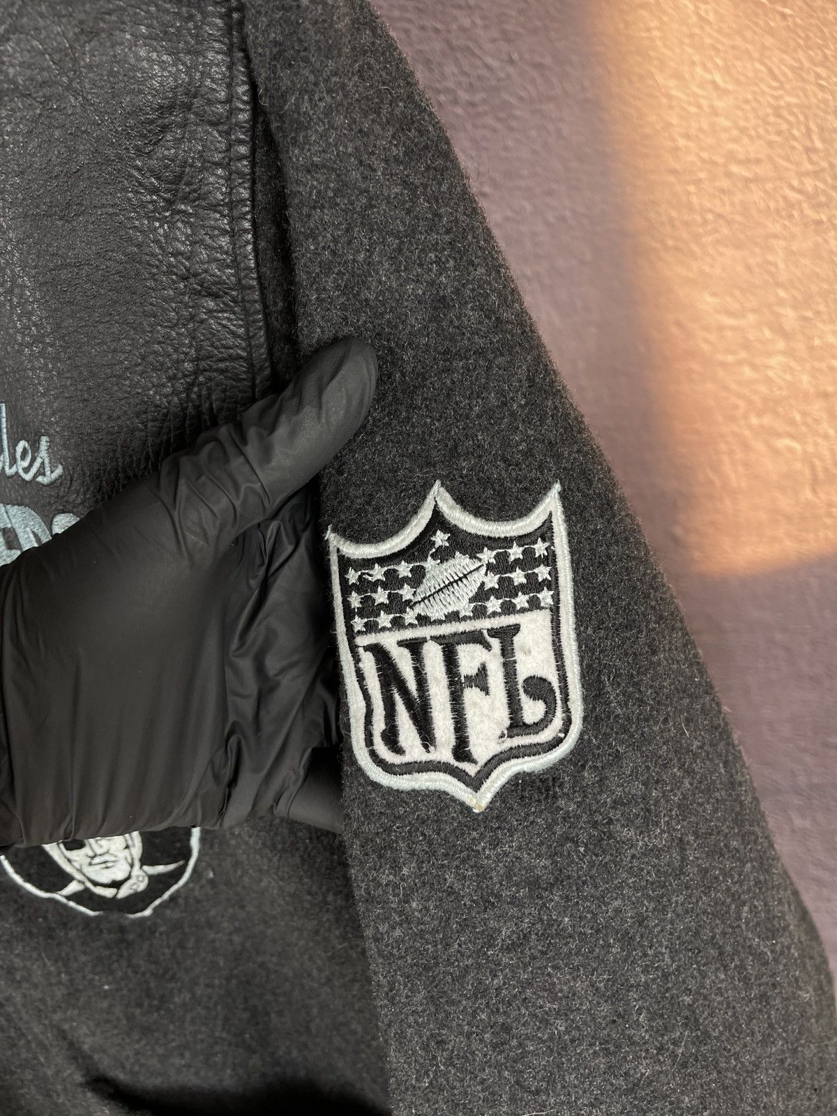 NFL Campri vintage 90s Los Angeles Raiders wool leather coat Size US S / EU 44-46 / 1 - 9 Thumbnail