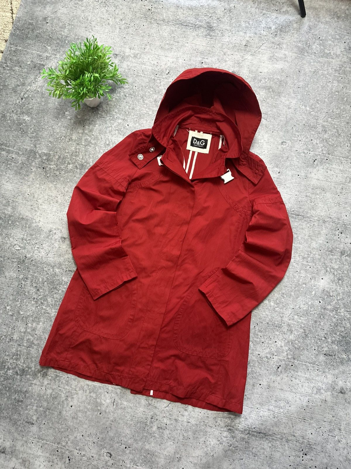 Dolce & Gabbana Vintage 90s Dolce Gabbana Rain Hooded Jacket D&G Trench Size M / US 6-8 / IT 42-44 - 2 Thumbnail