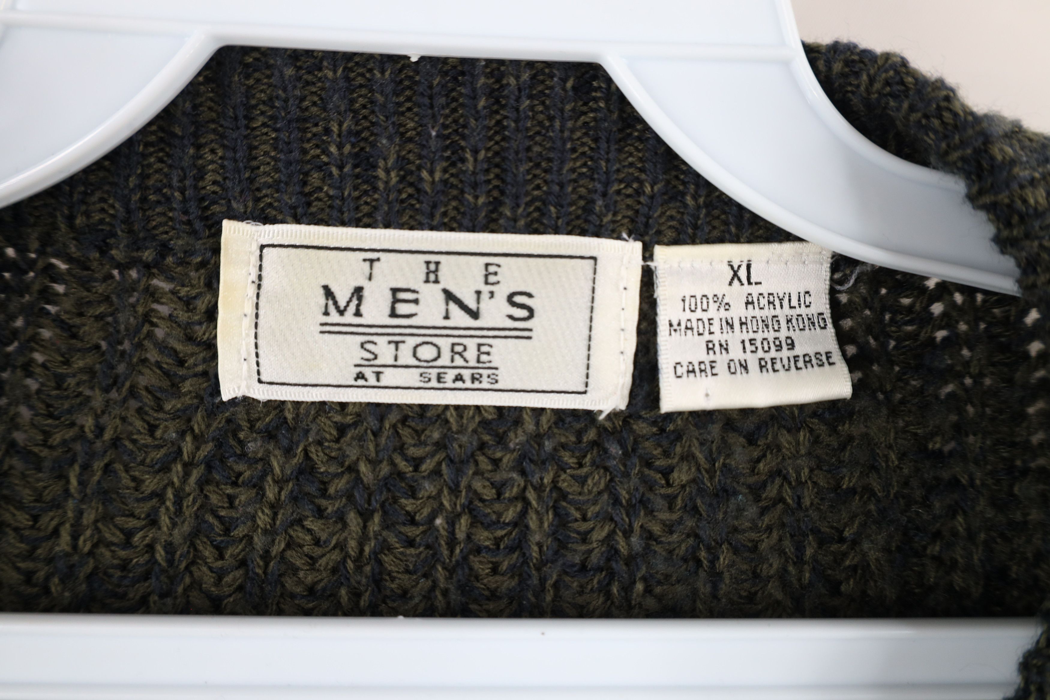 Vintage Vintage 90s Streetwear Ribbed Knit Crewneck Sweater Green Size US XL / EU 56 / 4 - 4 Thumbnail