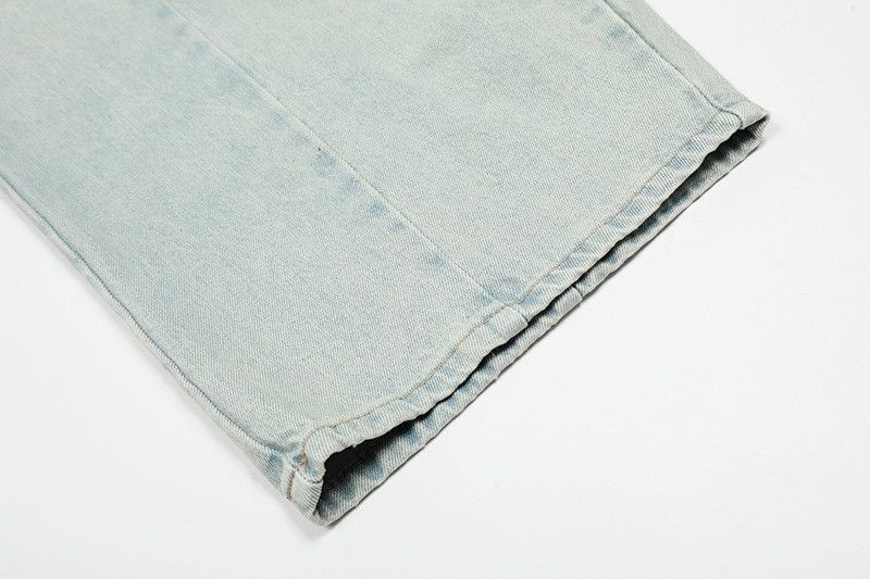 Vintage Men's high-waisted loose-fitting retro wide-leg curved jeans Size US 32 / EU 48 - 6 Thumbnail