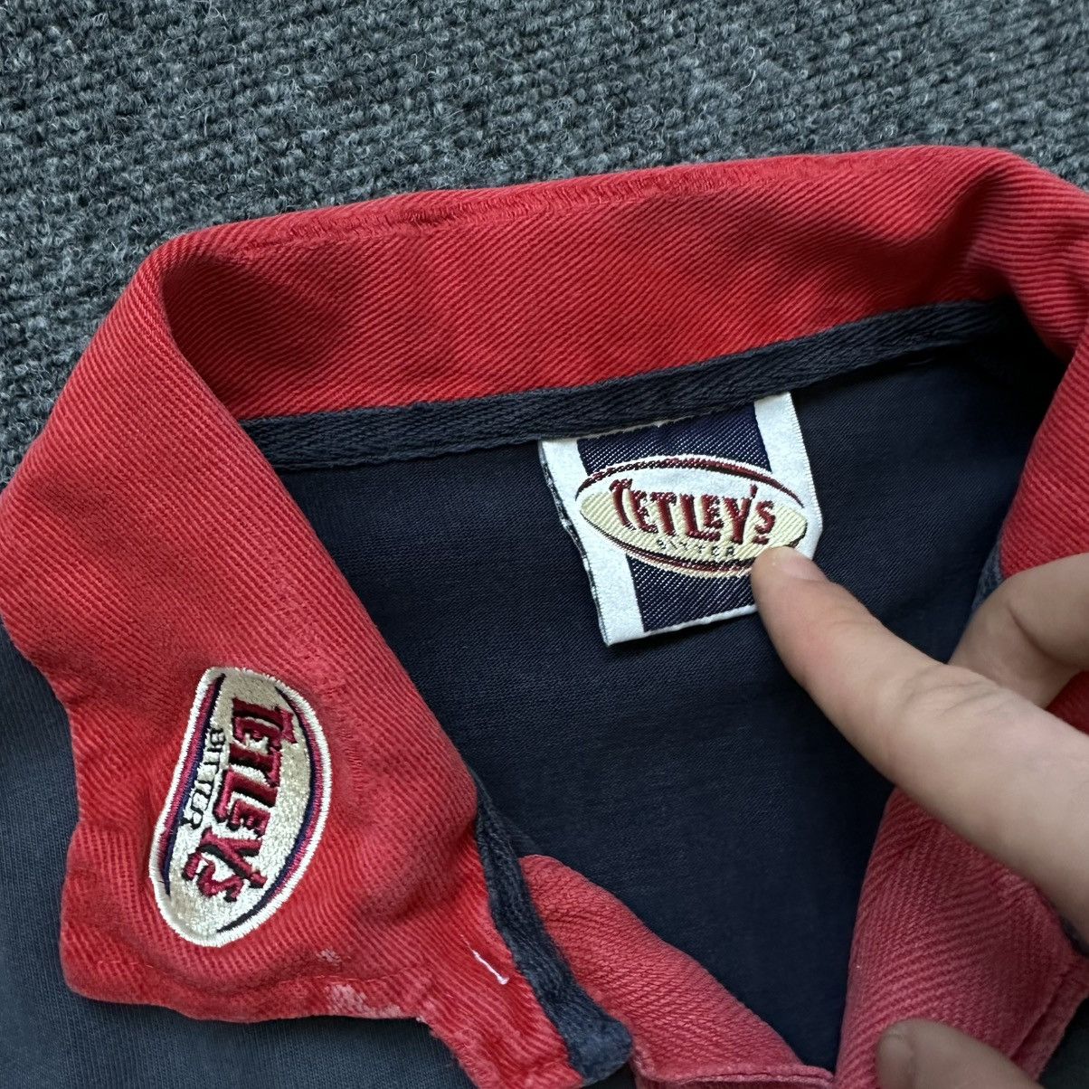 New England Outerwear VTG Mans Tetley's Bitter Official England Rugby Polo Size Size US XL / EU 56 / 4 - 11 Thumbnail