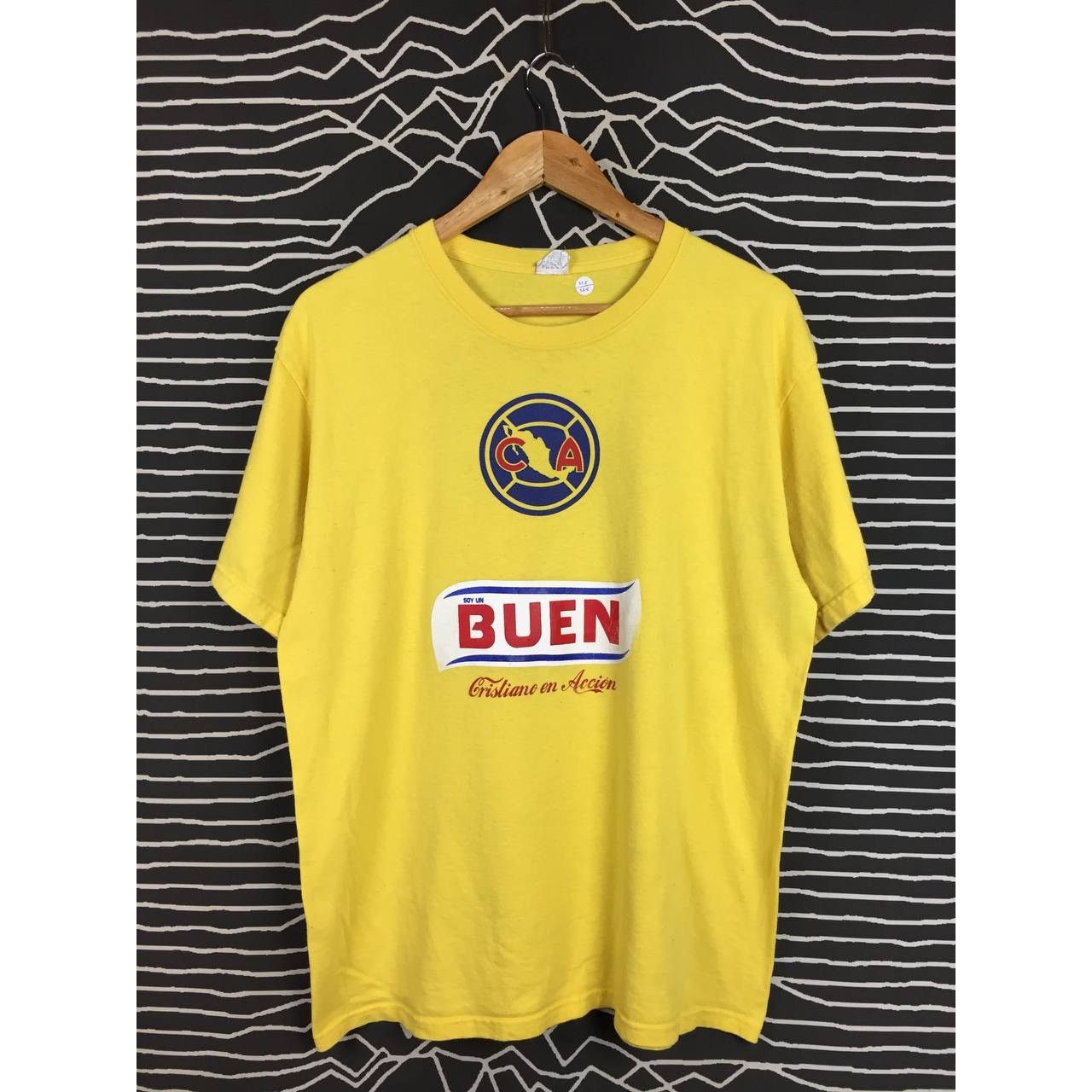 Mexicana × Vintage Vtg Club America Soy Un Buen Cristiono en Accion Soccer Tee Size US L / EU 52-54 / 3 - 1 Thumbnail
