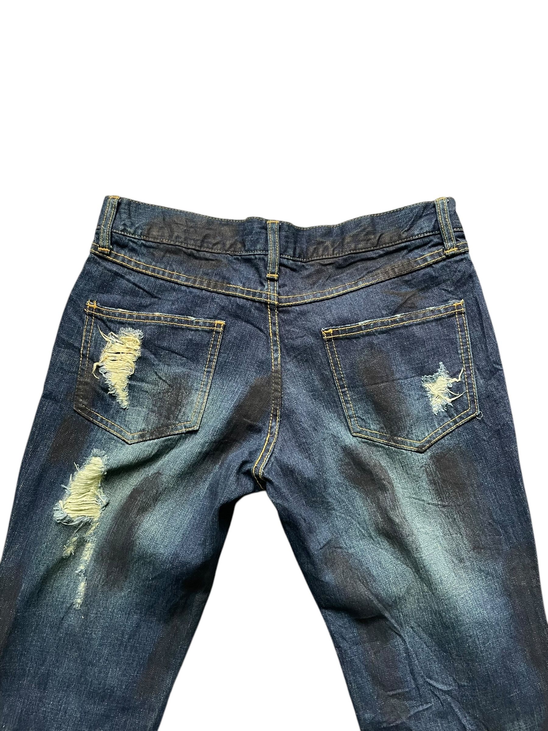Japanese Brand Seil Flare Distresed Denim Size 31" - 6 Thumbnail