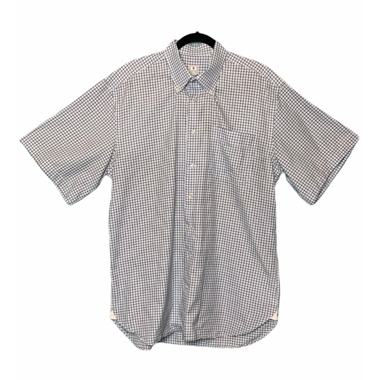 Peter Millar Peter Millar White Blue Gingham Casual Shirt Size Large Size US L / EU 52-54 / 3 - 1 Thumbnail