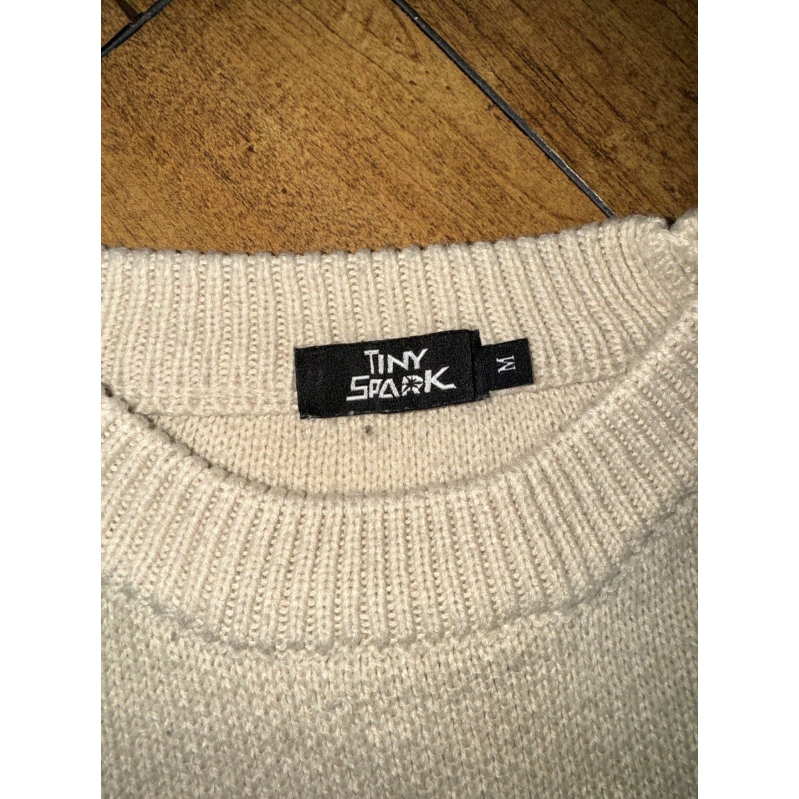 Vintage Tiby Spark Knitted Sweater Brown M Men Pullover Van Gogh Patch Embroidered Size US M / EU 48-50 / 2 - 4 Thumbnail