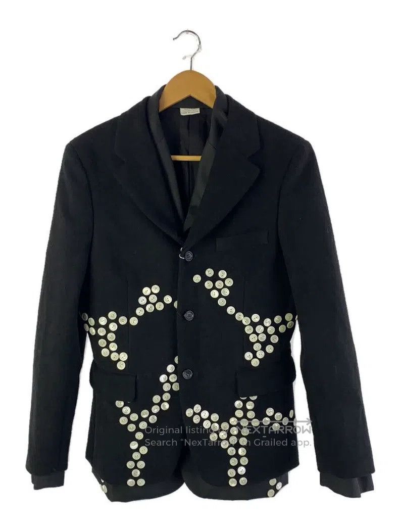 Comme des Garcons Comme Des Garcons Black Retro Button Decorated Fake Two Pi Size US M / EU 48-50 / 2 - 1 Thumbnail