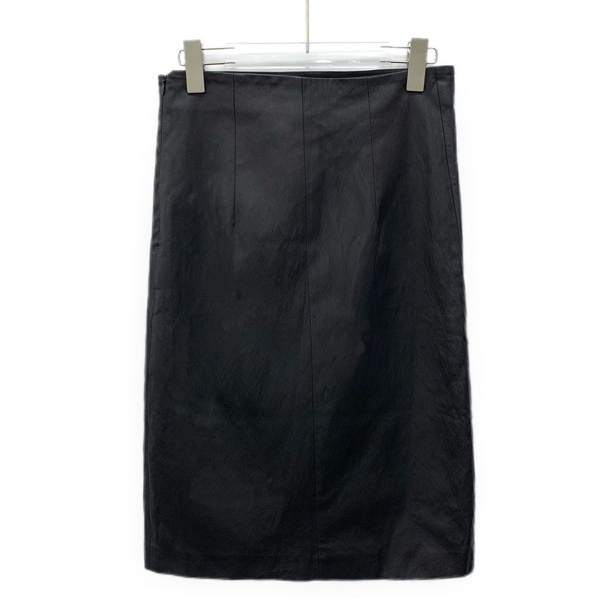 Brunello Cucinelli Brunello Cucinelli Black Leather Casual Skirt K26WX Size 27" / US 4 / IT 40 - 2 Thumbnail
