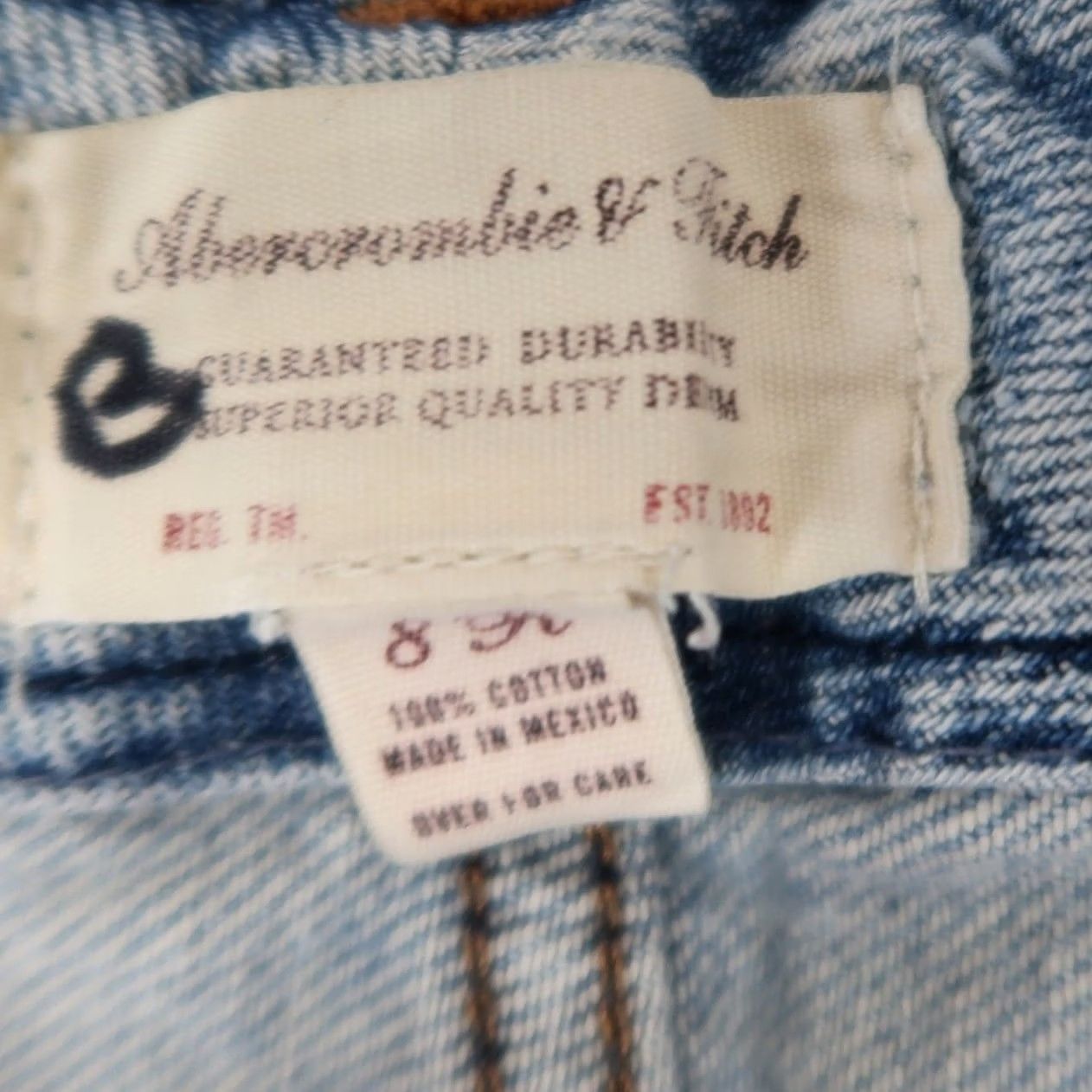 Abercrombie & Fitch VINTAGE Abercrombie & Fitch Shorts Size 8 Blue Denim Ultra Low Rise Y2K Micro Cut-Off Women Size 30" / US 8 / IT 44 - 3 Thumbnail