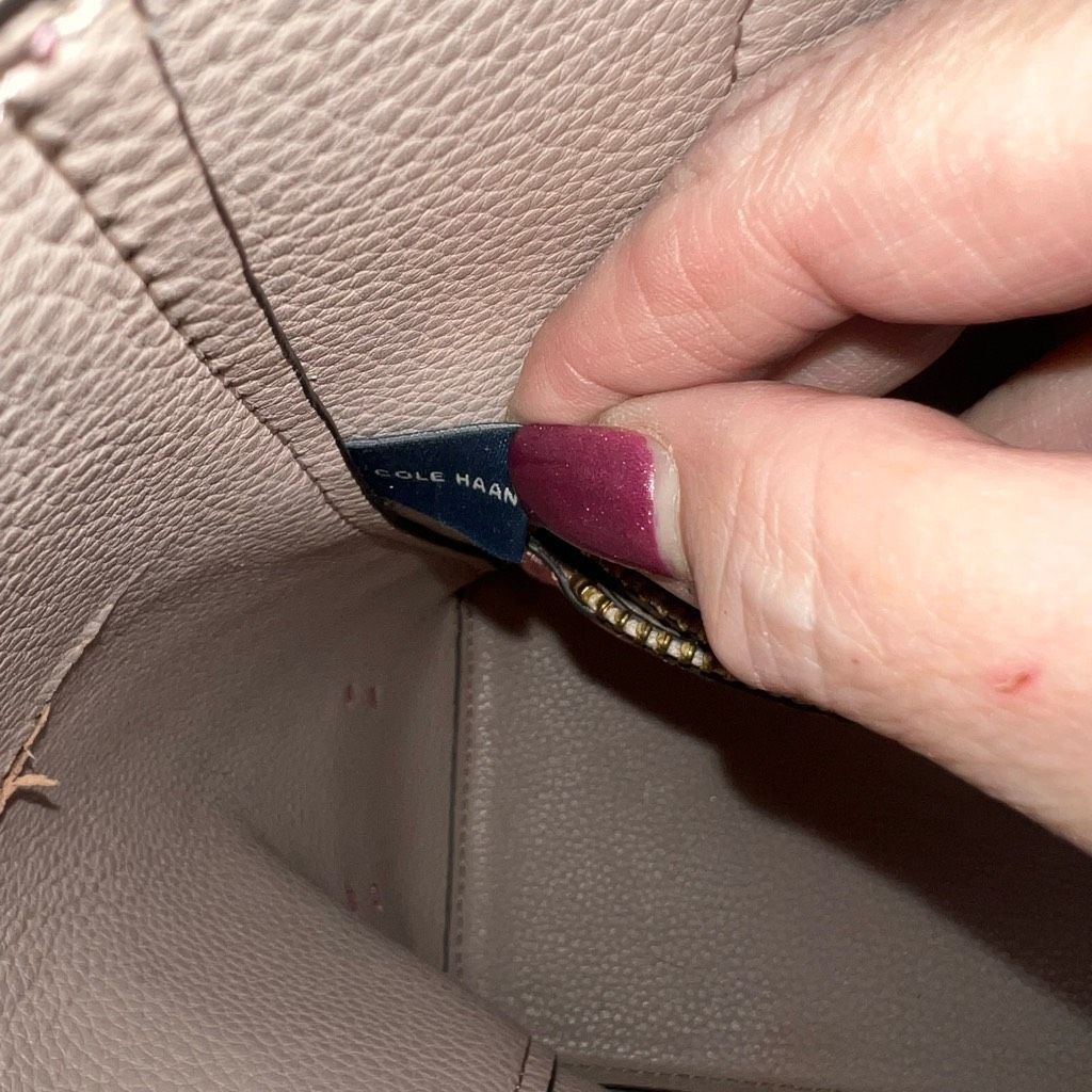 Cole Haan Cole Haan Leather Tote With Braided Tassel and Gold Button B Size ONE SIZE - 13 Thumbnail