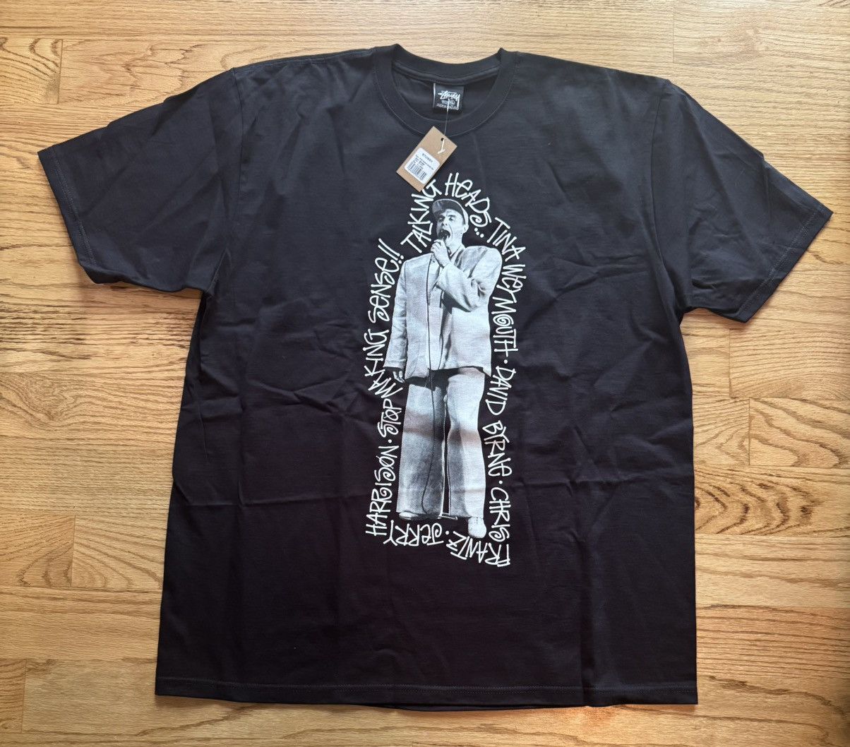 Band Tees × Streetwear × Stussy Black Stussy x Talking Heads David
