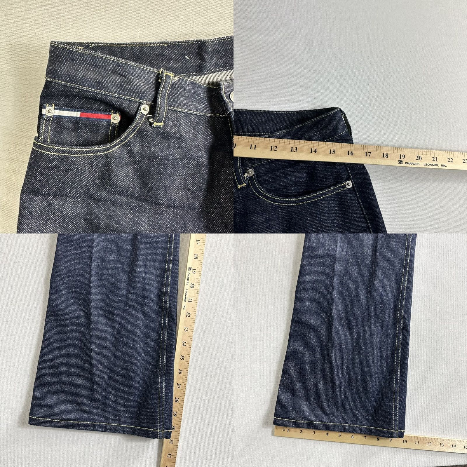 Tommy Hilfiger VINTAGE TOMMY HILFIGER Jeans Bootcut Low Rise 9 Women's Dark wash Stretch Size 30" / US 8 / IT 44 - 8 Thumbnail