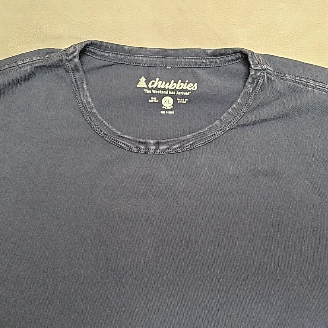 Chubbies Chubbies Shirt Mens XL Blue 100% Cotton Crewneck Blank Summer Tee Retro Shirt Man XL Blue Cotton Crew Neck Short Sleeve Solid Size US XL / EU 56 / 4 - 2 Thumbnail