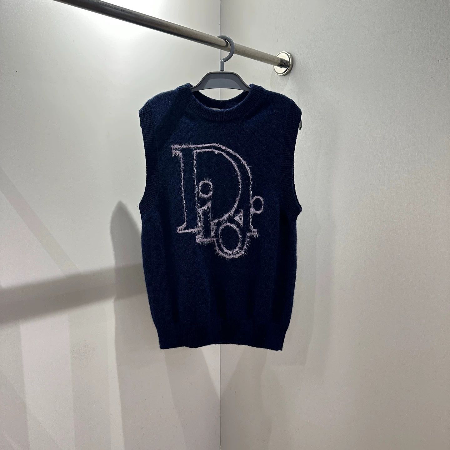 Christian Dior Monsieur Dior may259 Blue Letter Logo Knit Vest M Size US M / EU 48-50 / 2 - 1 Thumbnail