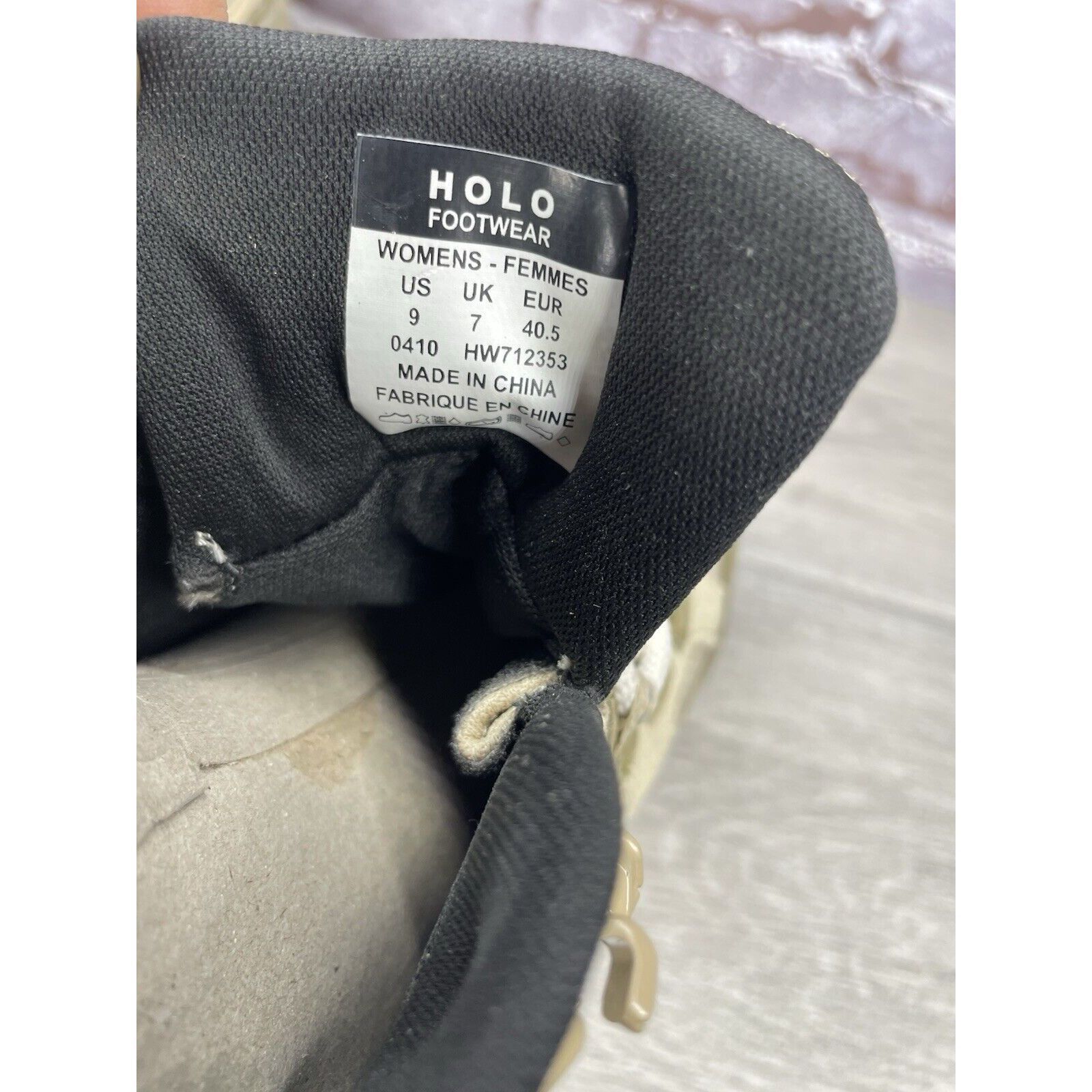 Halo Holo Footwear Troy Eco Leather Mid WP Hiking Boots Khaki Wom Size US 9 / IT 39 - 8 Thumbnail