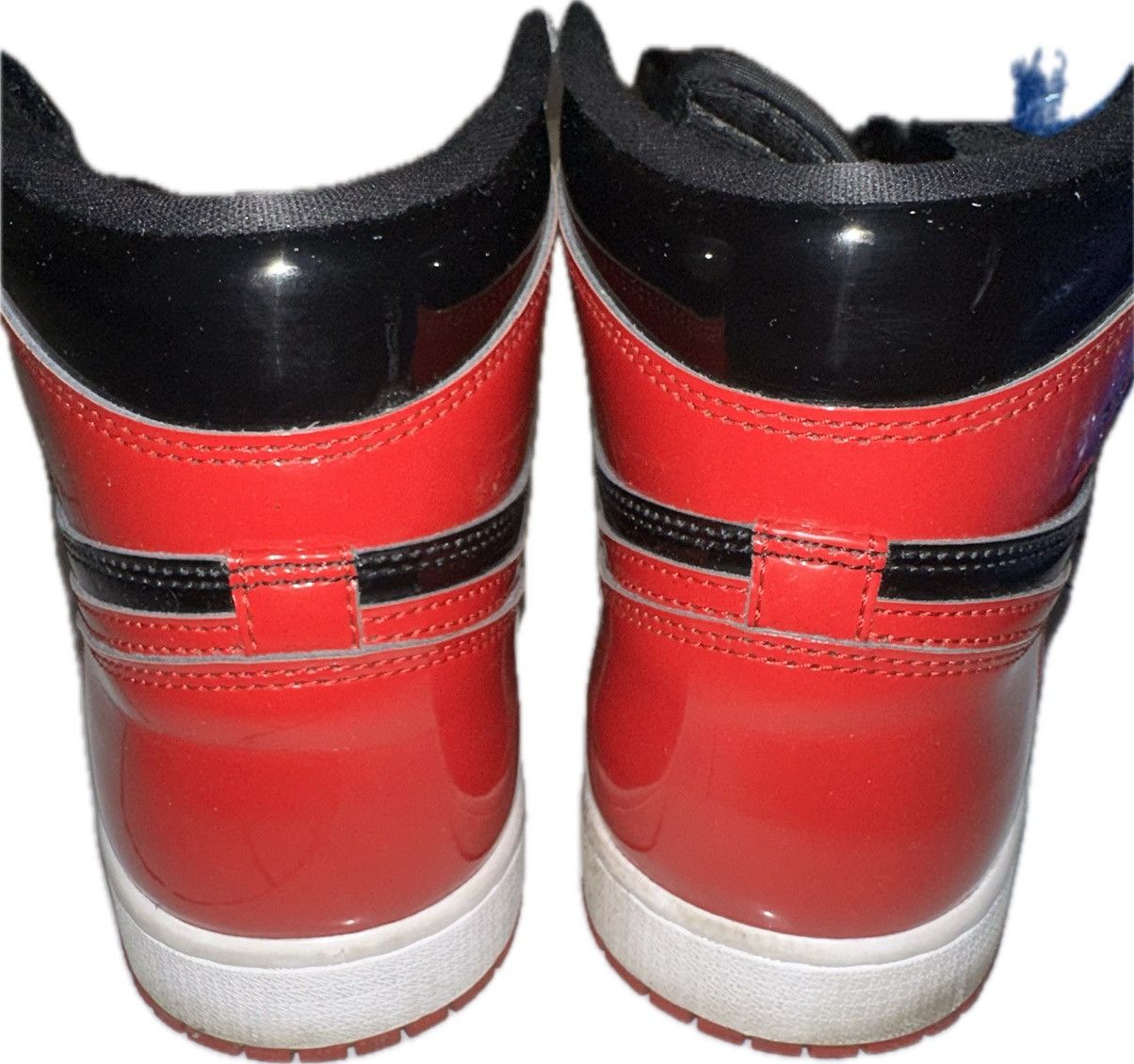Nike Jordan 1 retro High ( Patent Bred) Size US 11.5 / EU 44-45 - 8 Thumbnail