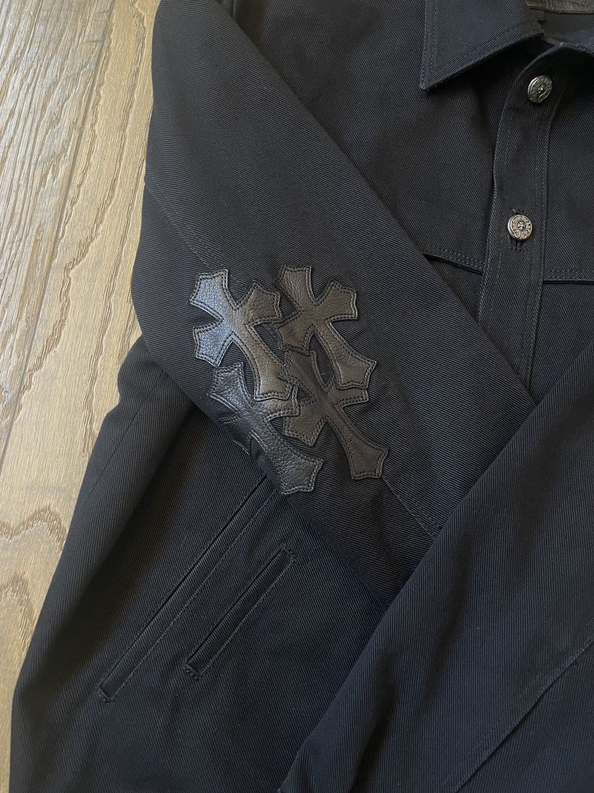 Chrome Hearts Chrome Hearts Cross Patched Western Denim Jacket Size US XL / EU 56 / 4 - 5 Thumbnail