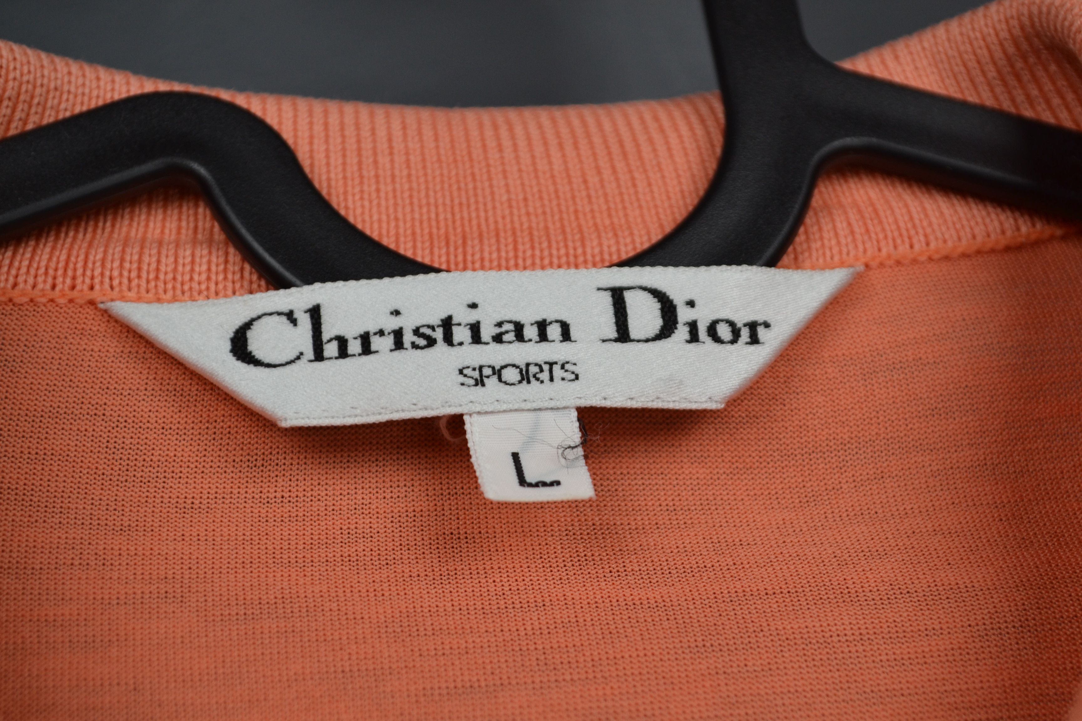 Dior Christian Dior Peach Cotton Cropped Vintage Polo Shirt L Size L / US 10 / IT 46 - 7 Thumbnail