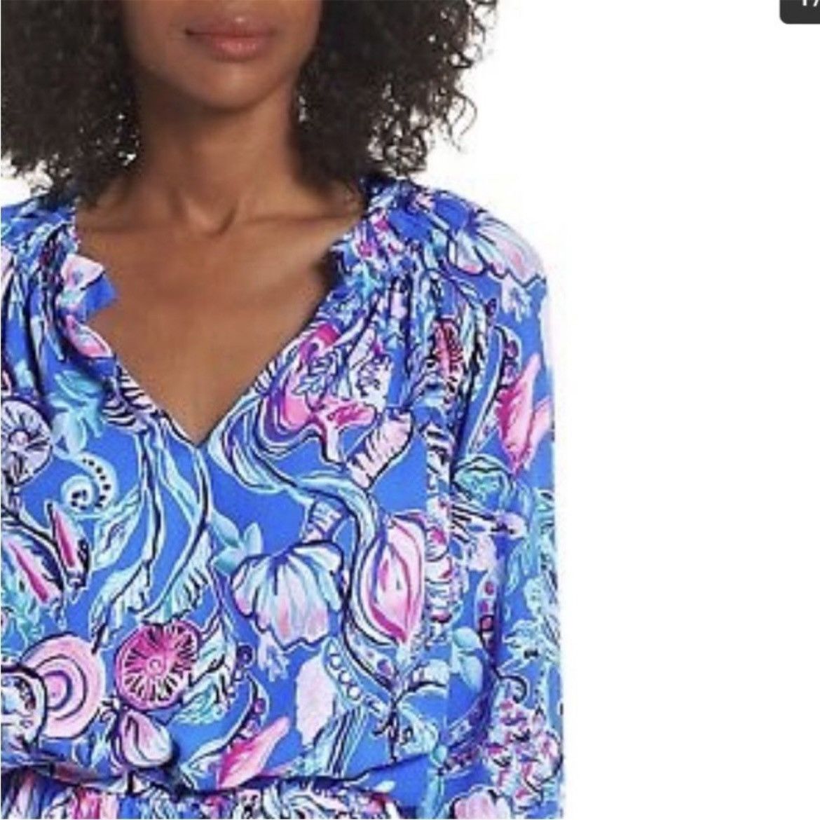 Lilly Pulitzer Lilly Pulitzer Alyanna Back to Our Roots Midi Dress Blue L Size L / US 10 / IT 46 - 4 Thumbnail