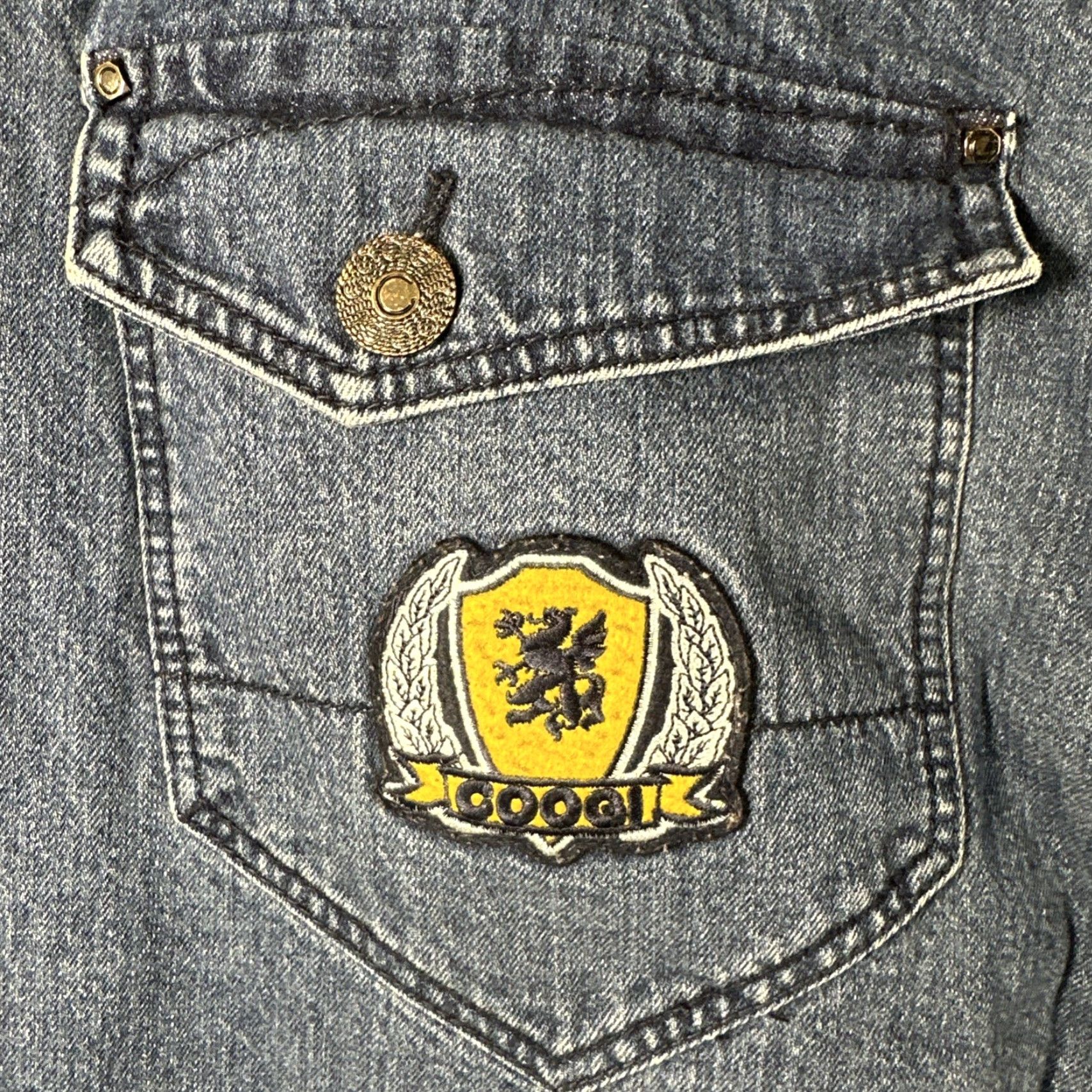 Coogi VINTAGE COOGI Jeans Baggy 40x34 Men Denim Blue 90s Hip Hop Embroidered Pockets Flap Wide-Leg 34" Inseam Size US 40 / EU 56 - 3 Thumbnail