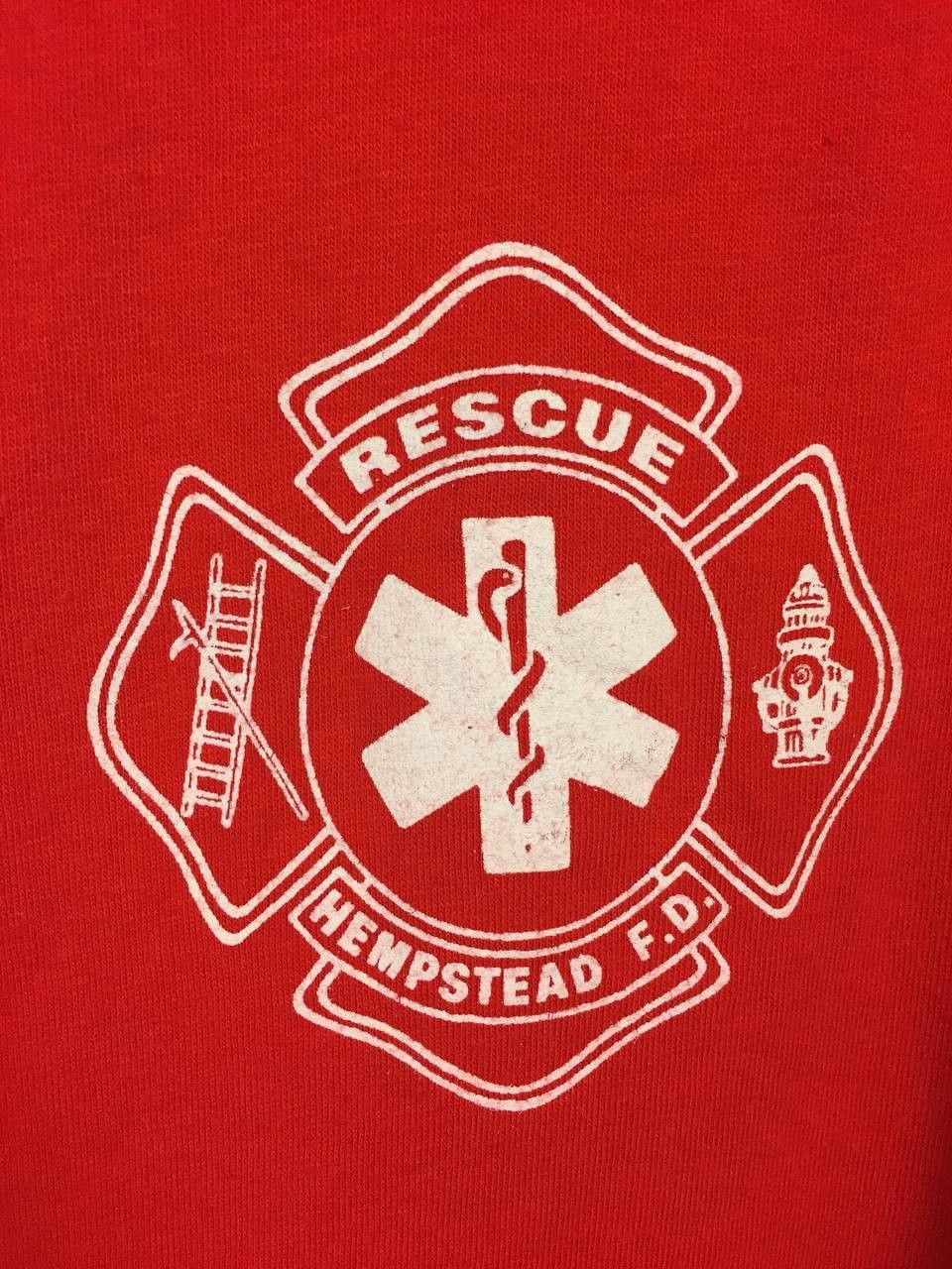 Vintage Vtg 90s Hempstead Fire Department Maltese Cross Polo Shirt Size US XL / EU 56 / 4 - 4 Thumbnail