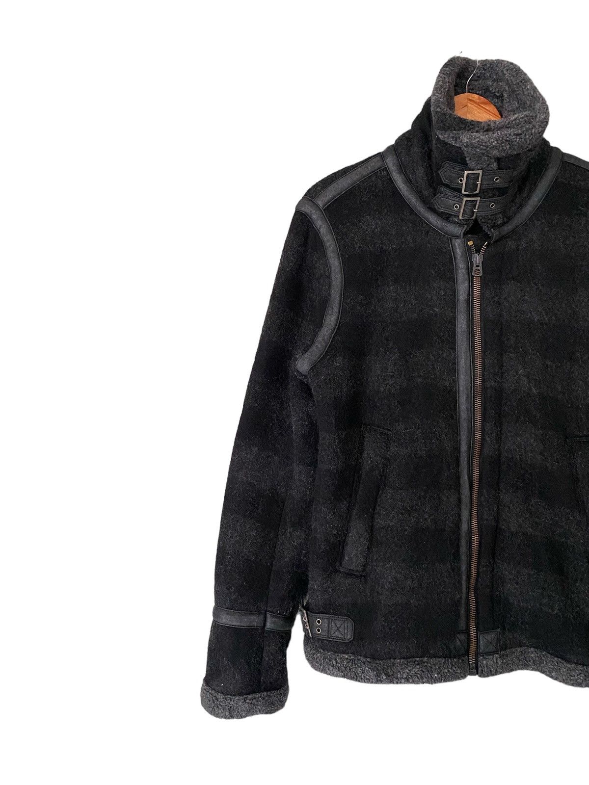 Diesel Diesel Faux Fur Leather Zipper Jacket (L) Size US L / EU 52-54 / 3 - 3 Thumbnail