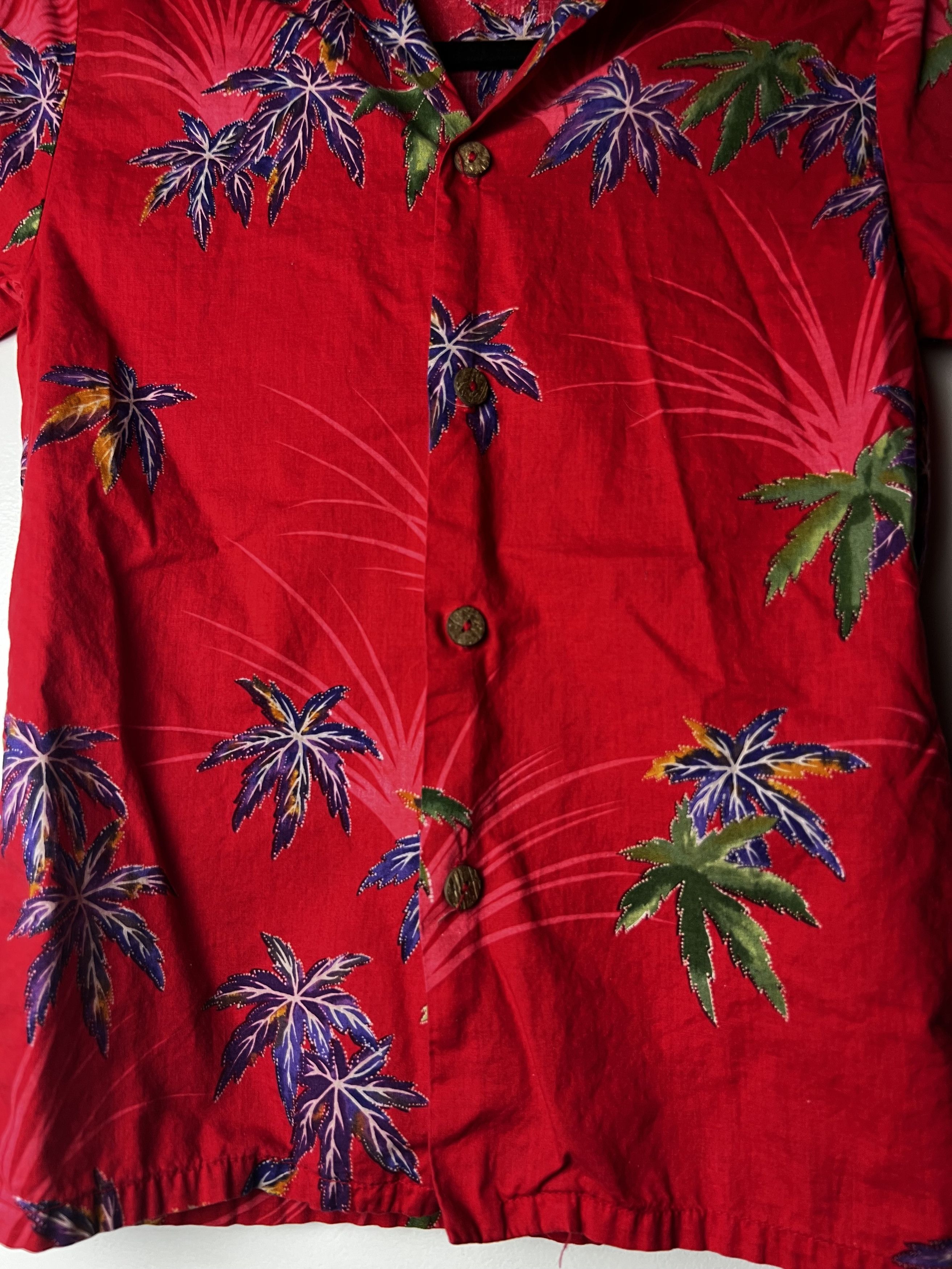 Vintage Vintage Wave Hawaiian Palm Tree Print Short Sleeve Button Up Size XXS / US 00 / IT 34 - 3 Thumbnail