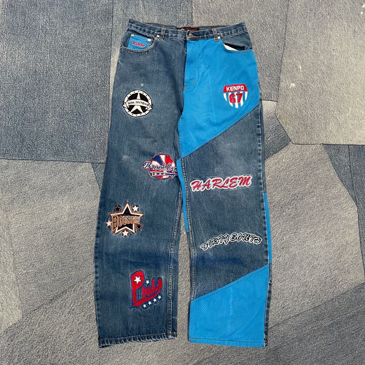 Japanese Brand × Vintage CRAZY Baggy Y2K Harlem Kenpo Denim Size US 32 / EU 48 - 1 Thumbnail
