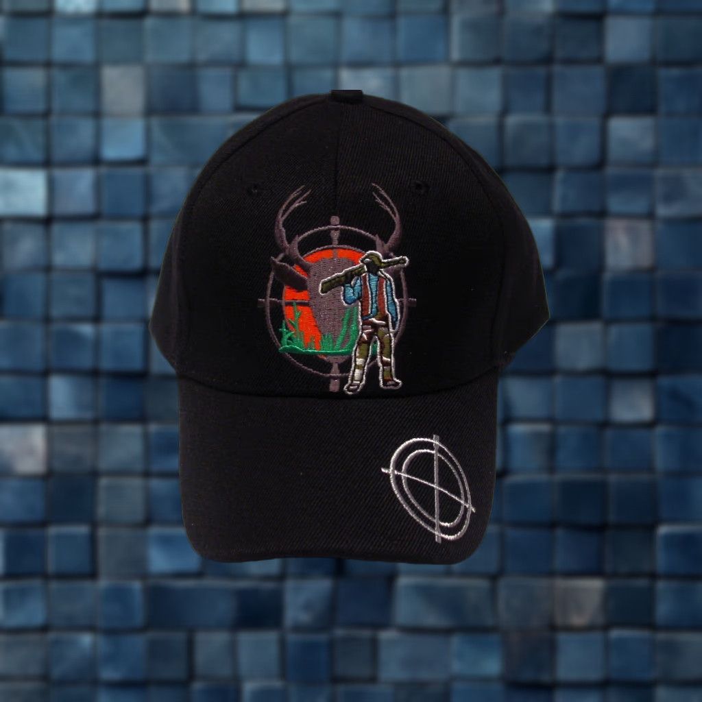 Hunter VINTAGE RM Hunting Baseball Cap Men Adjustable Black Outdoor Deer Rifle Hunting 90s Size ONE SIZE - 1 Thumbnail