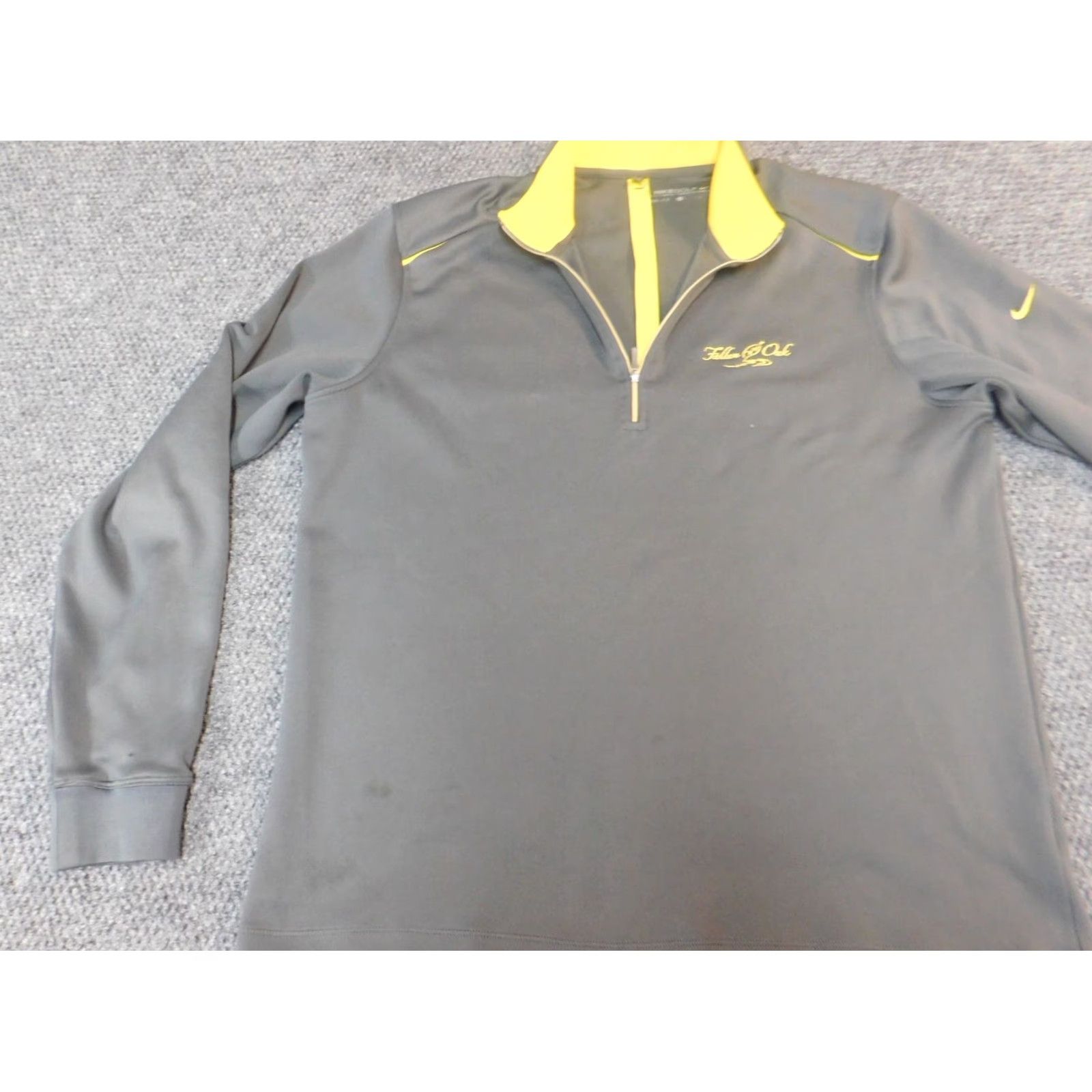 Nike Nike Mens Sweatshirt Golf Dri Fit Gray Pullover Long Sleeve 1/4 Zip Mock Neck L Regular Sport Sports Size US L / EU 52-54 / 3 - 3 Thumbnail