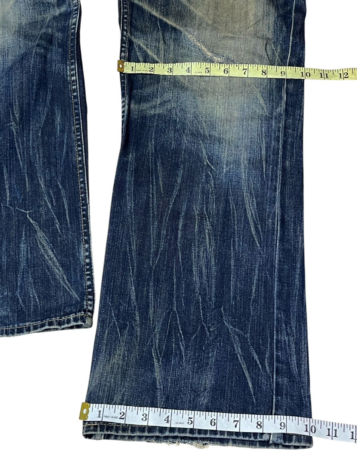 Wrangler Vintage 90s Japanese WRANGLER double waist distressed jeans Size US 34 / EU 50 - 19 Thumbnail