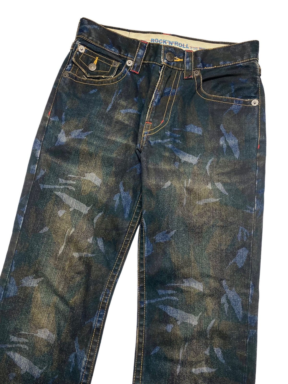 PPFM 2005 PPFM - 20th Anniversary Painter Tiger Camo Denim Pants Size US 29 - 3 Thumbnail