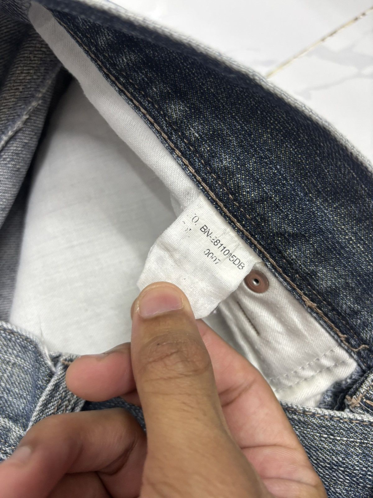 Hysteric Glamour × Japanese Brand VINTAGE BACK NUMBER DISTRESSED DENIM JEANS Size US 34 / EU 50 - 10 Thumbnail