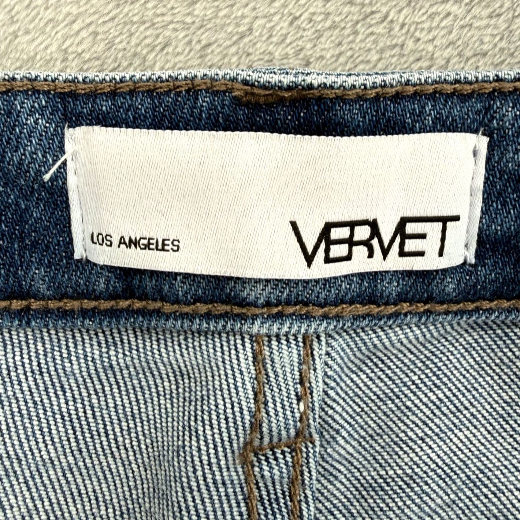 Vintage Vervet Jeans Blue Women's 26 Distressed High Rise Skinny 5-Pocket Denim Side Zipper Button Size 26" / US 2 / IT 38 - 4 Thumbnail