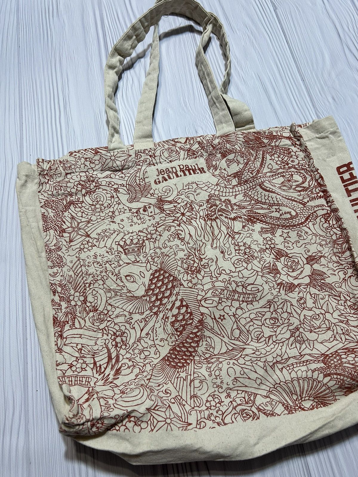Vintage JPG Jean Paul Gaultier Dragon Fish Animal Shopper Bag Size ONE SIZE - 3 Thumbnail