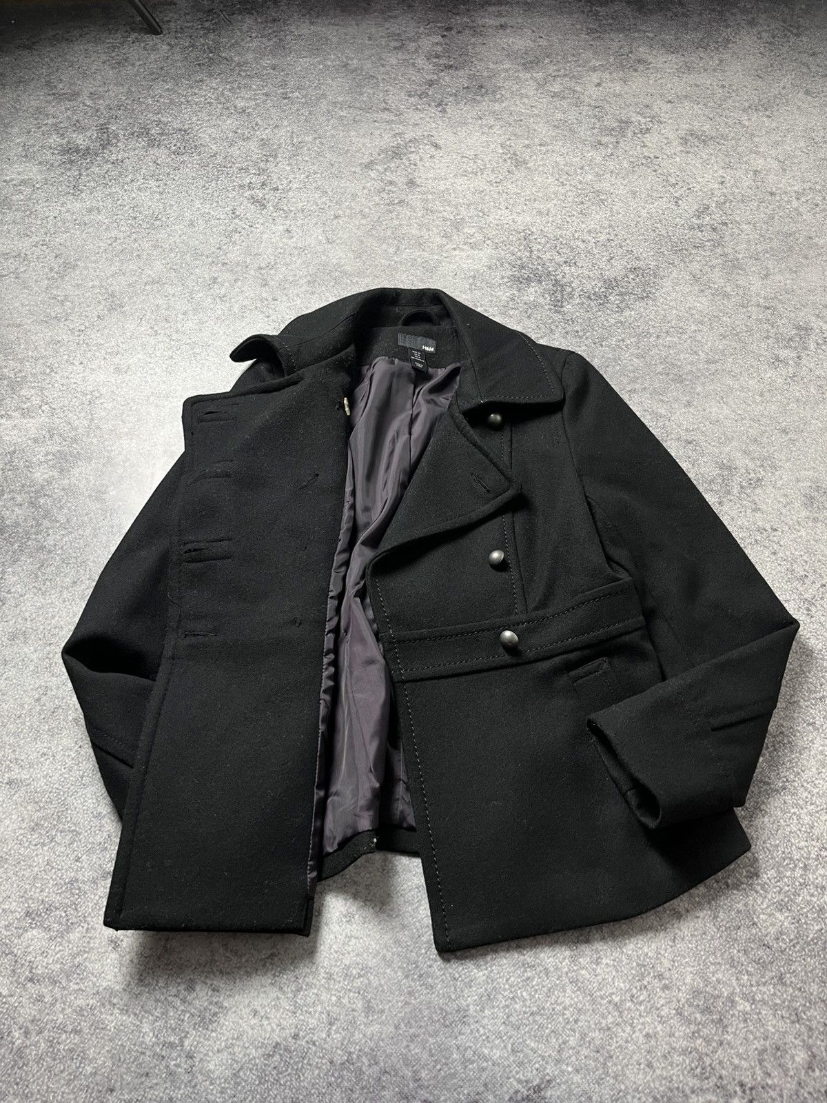 Hedi Slimane 🔥00'S NAPOLEON MILITARY WOOL JACKET PUNK SAINT LAURENT VIBE Size S / US 4 / IT 40 - 3 Thumbnail