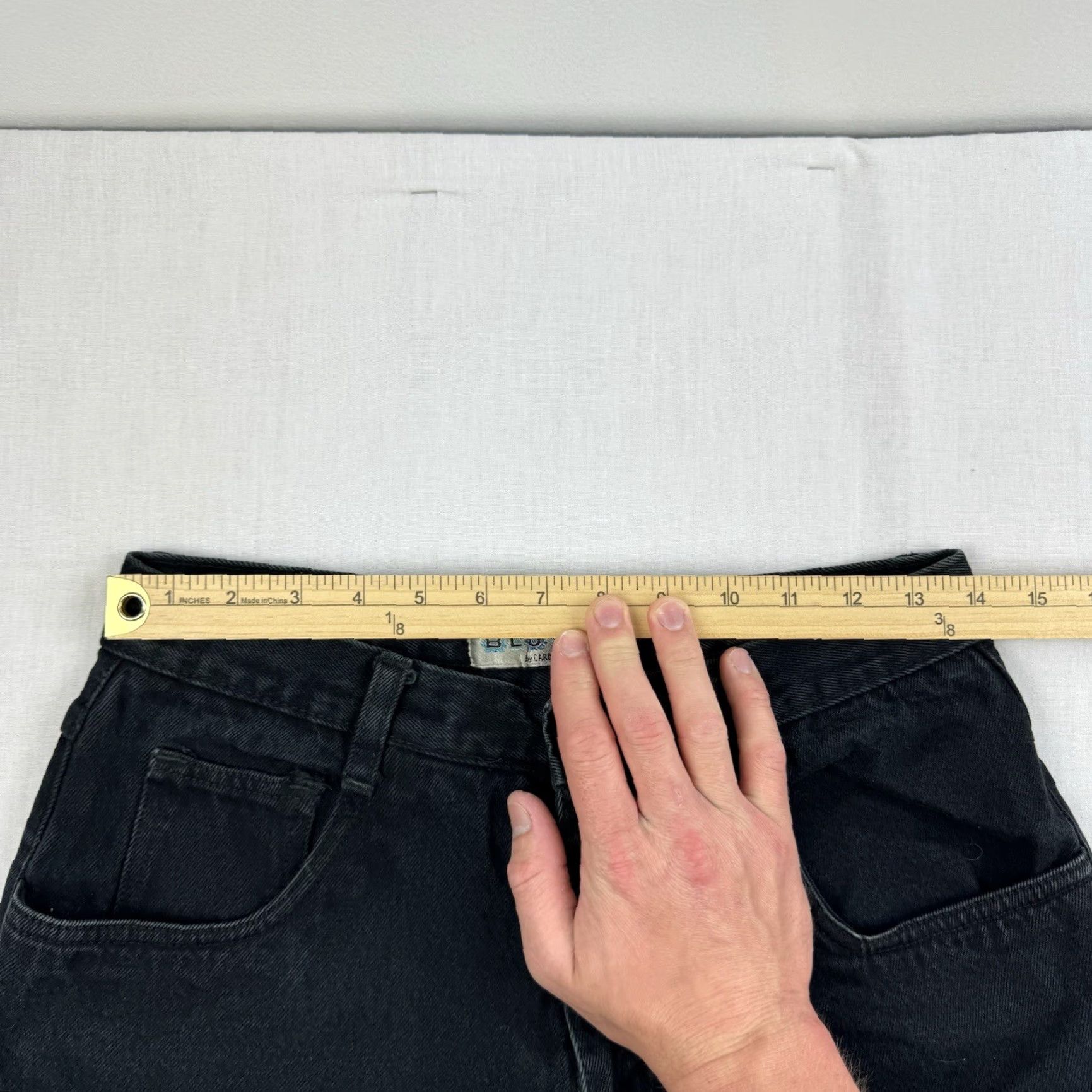 Vintage VINTAGE Carolina Blues Jeans Womens 14 Black Mom Jeans High Waist 90s Y2K Size 36" / US 14 / IT 50 - 7 Thumbnail