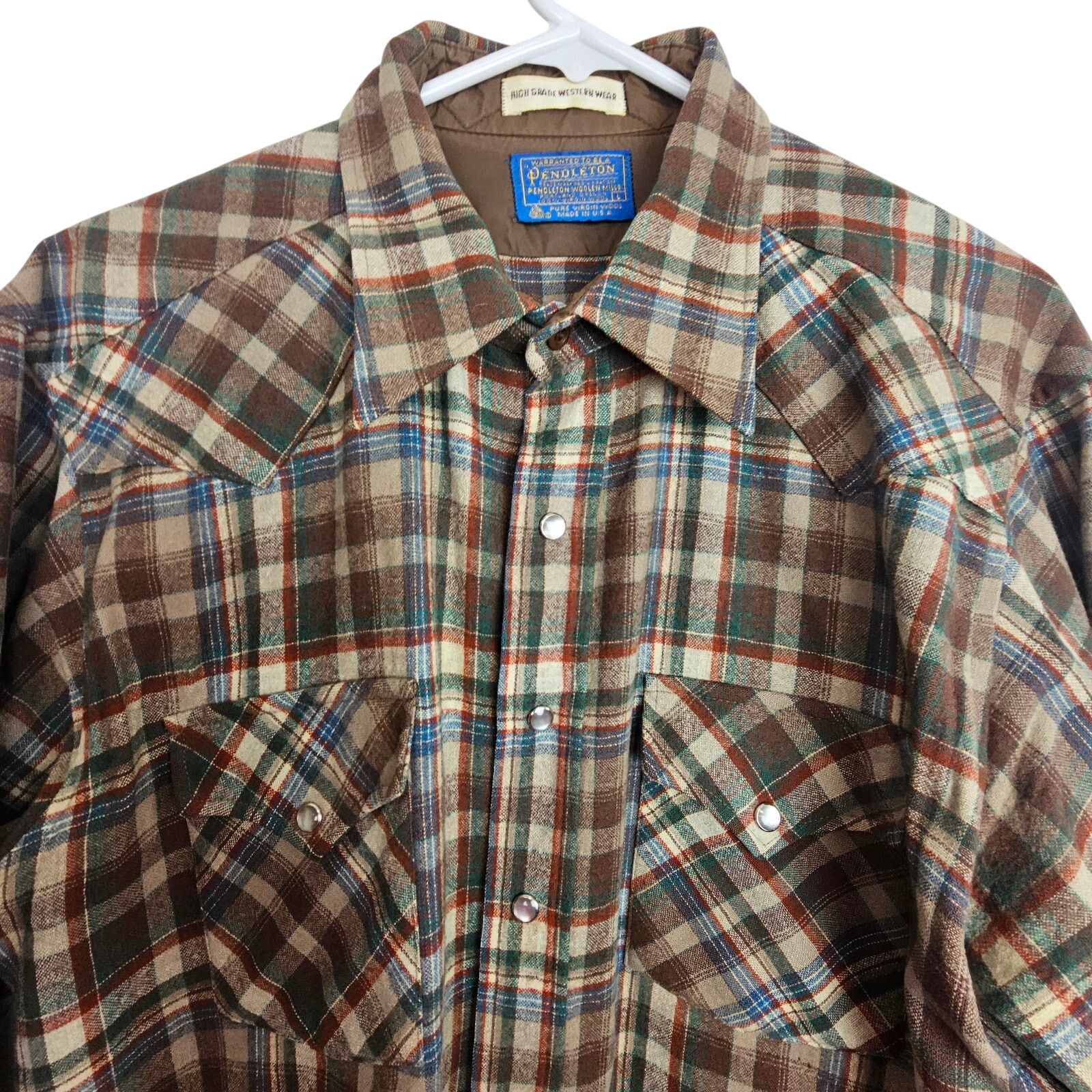 Pendleton Vintage Pendleton Mens High Grade Western Wear Wool Flannel Size US L / EU 52-54 / 3 - 2 Thumbnail