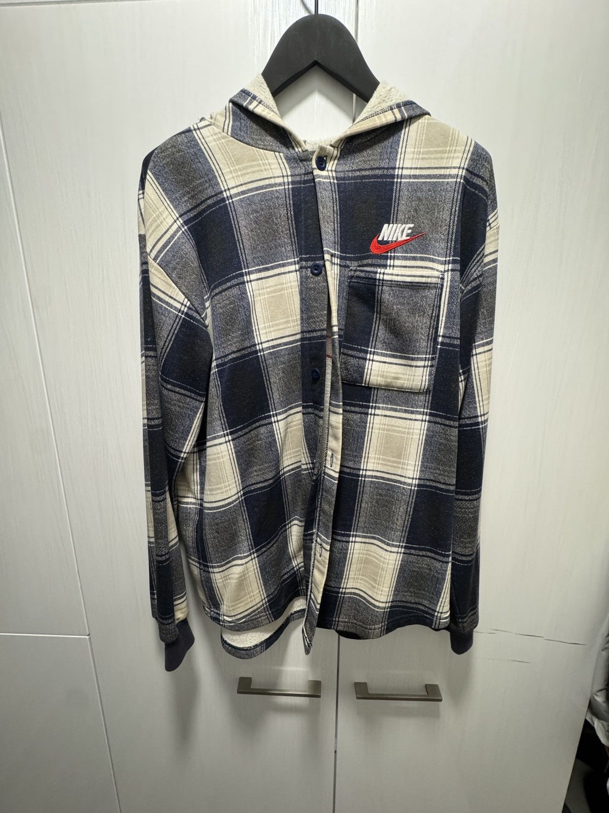 Nike × Supreme Supreme x Nike flannel Navy Blue Size US L / EU 52-54 / 3 - 1 Thumbnail