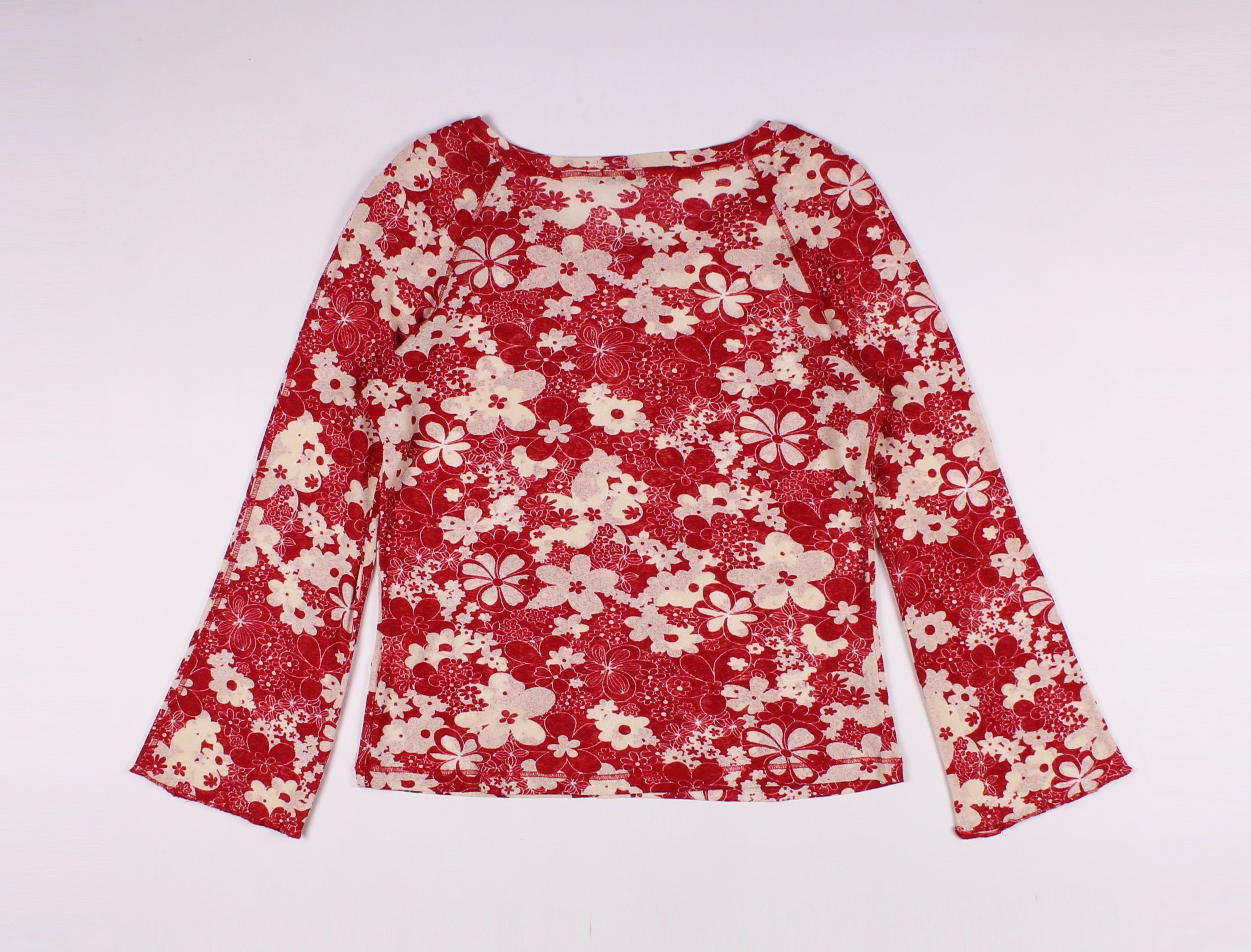 Vintage Vintage Energy Y2K Floral Mesh Long Sleeve Top Size XL / US 12-14 / IT 48-50 - 9 Thumbnail