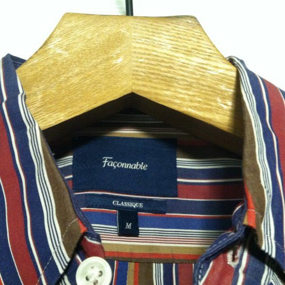 Faconnable FACONNABLE MENS MULTICOLOR 100%COTTON CASUAL SHIRT SIZE: M Size US M / EU 48-50 / 2 - 5 Thumbnail